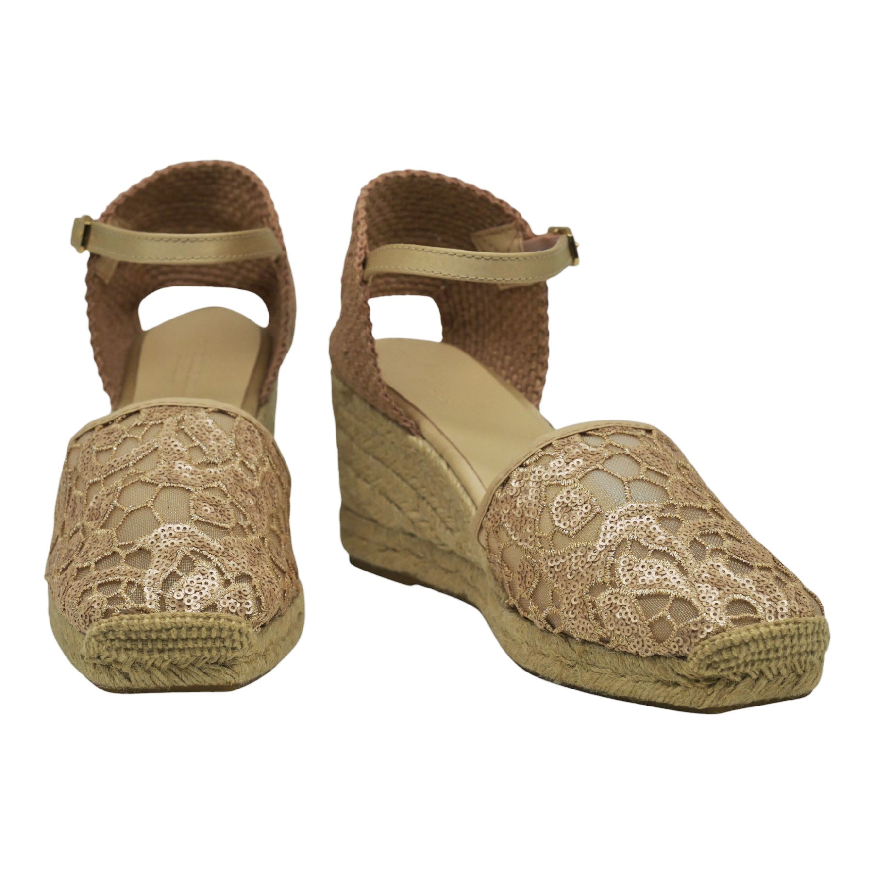 Gabrielle Ledam Aura Πλατφόρμες Εσπαντρίγιες με Δαντέλα - Nude