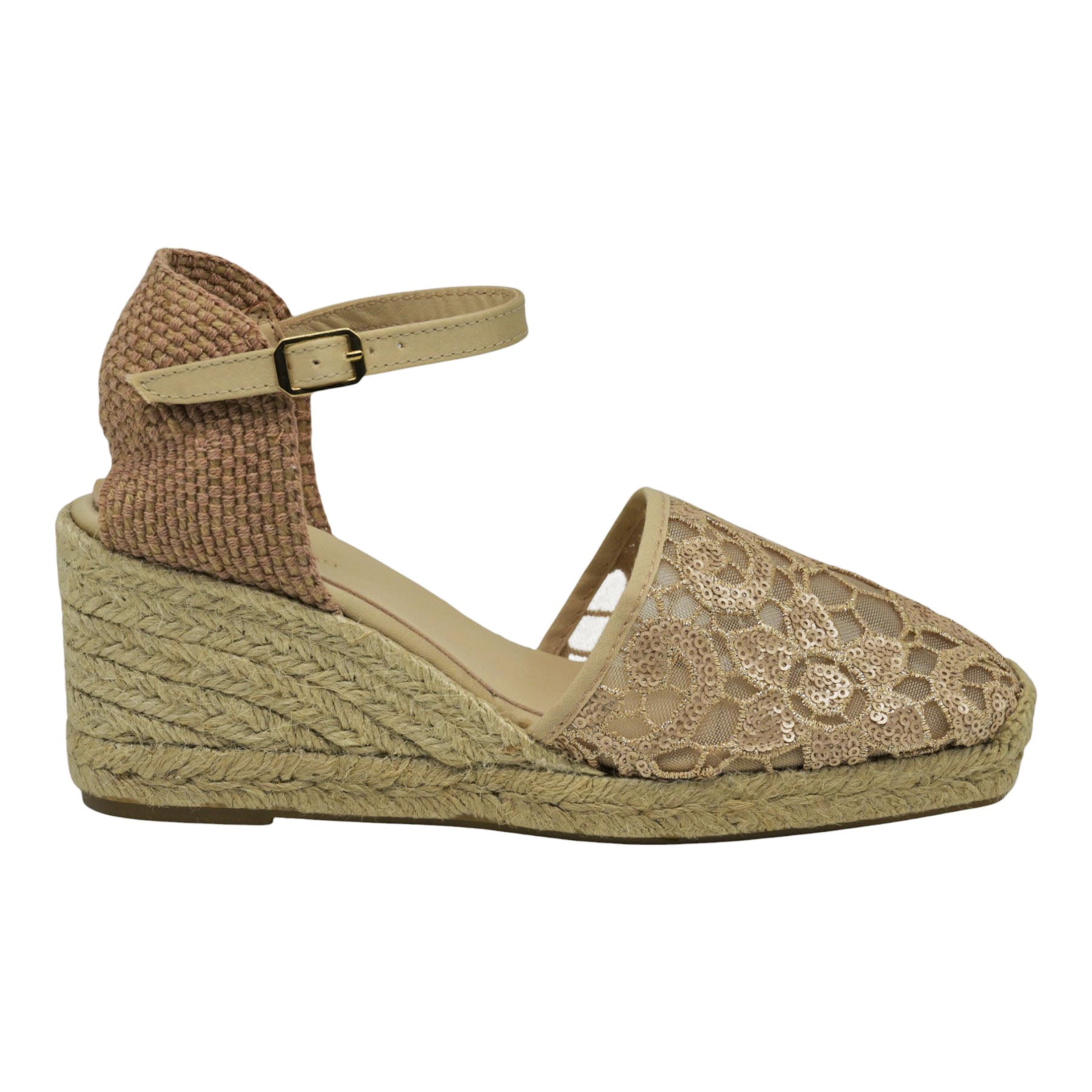 Gabrielle Ledam Aura Πλατφόρμες Εσπαντρίγιες με Δαντέλα - Nude