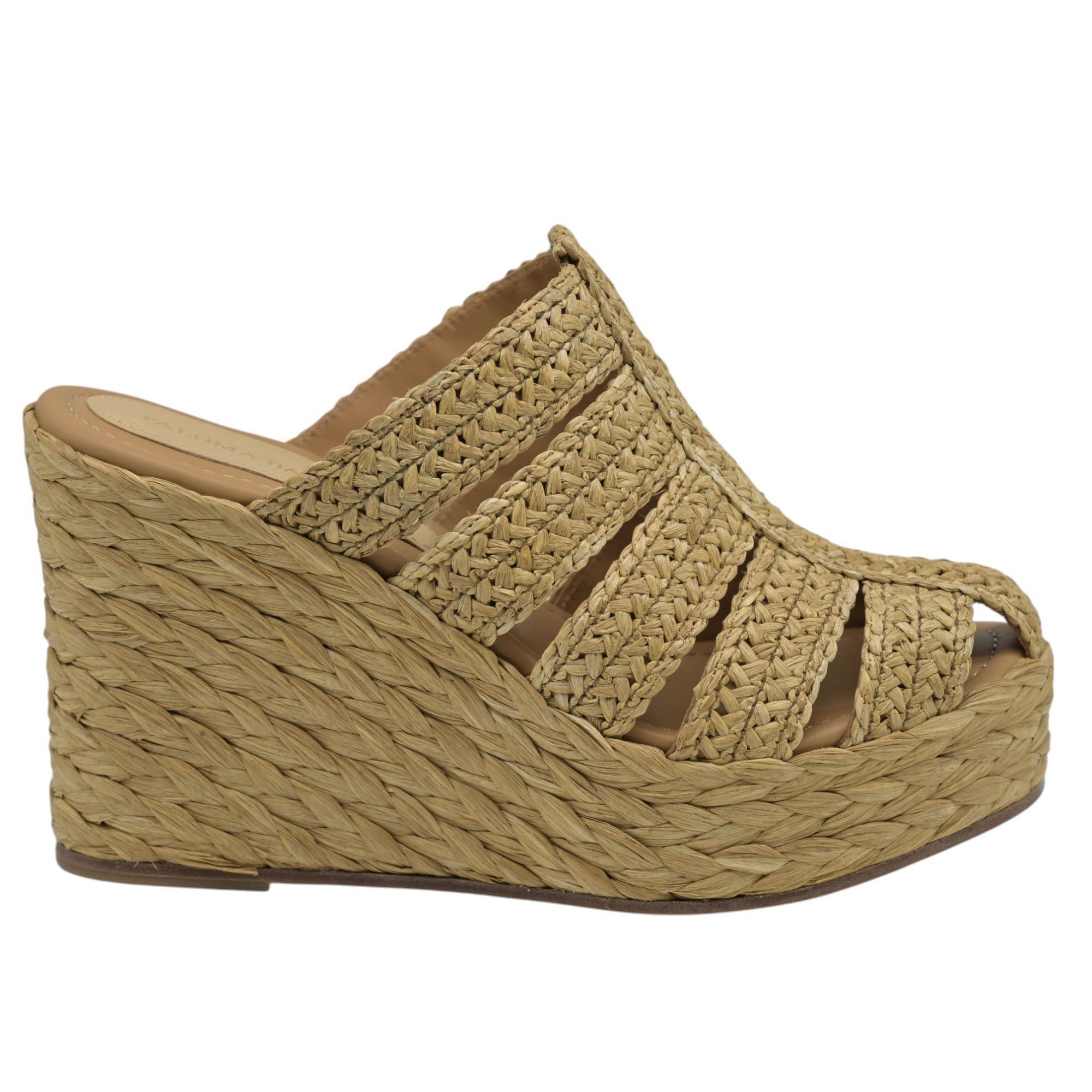 Paloma Barcelo Garga Πλατφόρμες Mules με Ψάθα - Natural