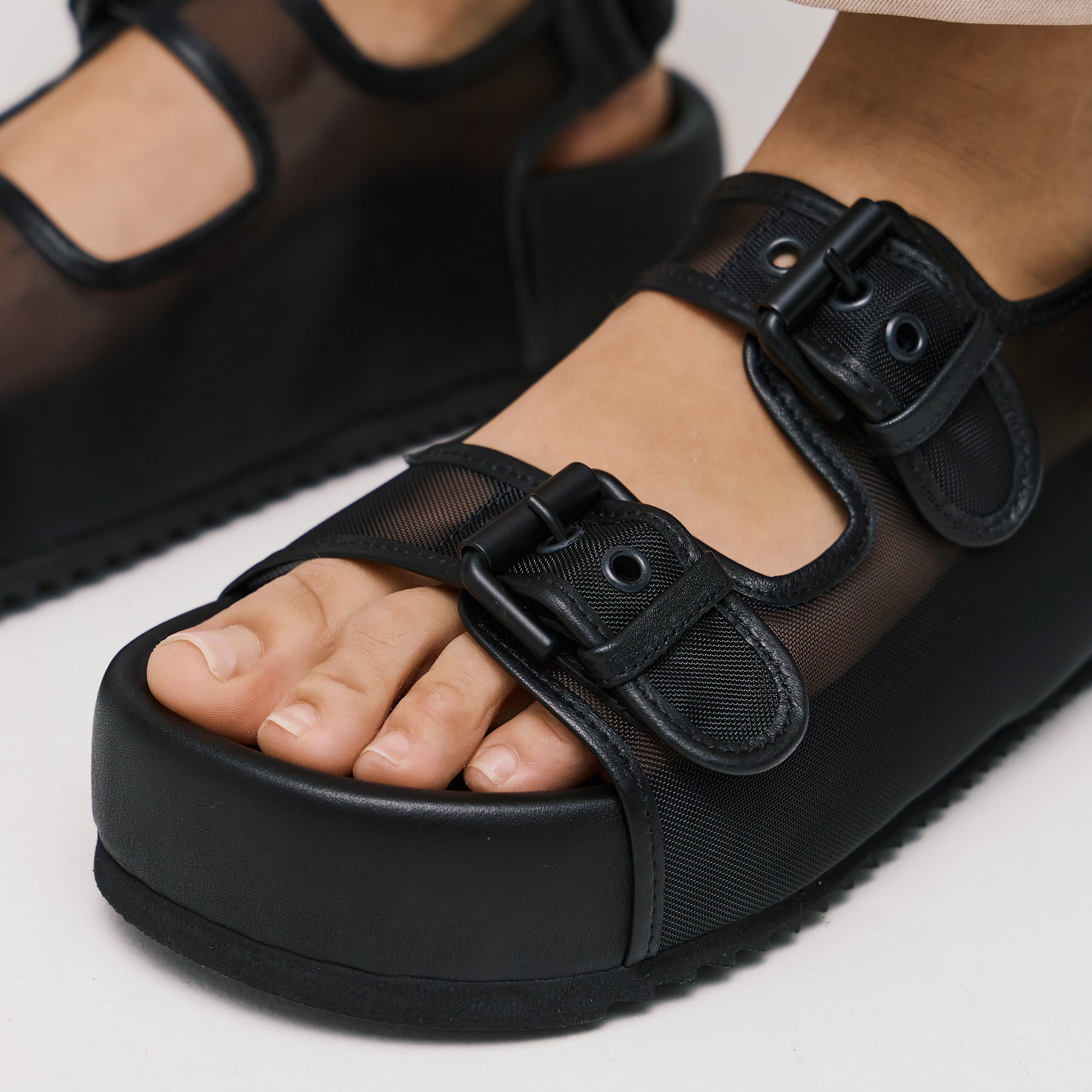 VIC MATIE 3404 Πέδιλο Δίπατο με Διαφάνεια - Μαύρο