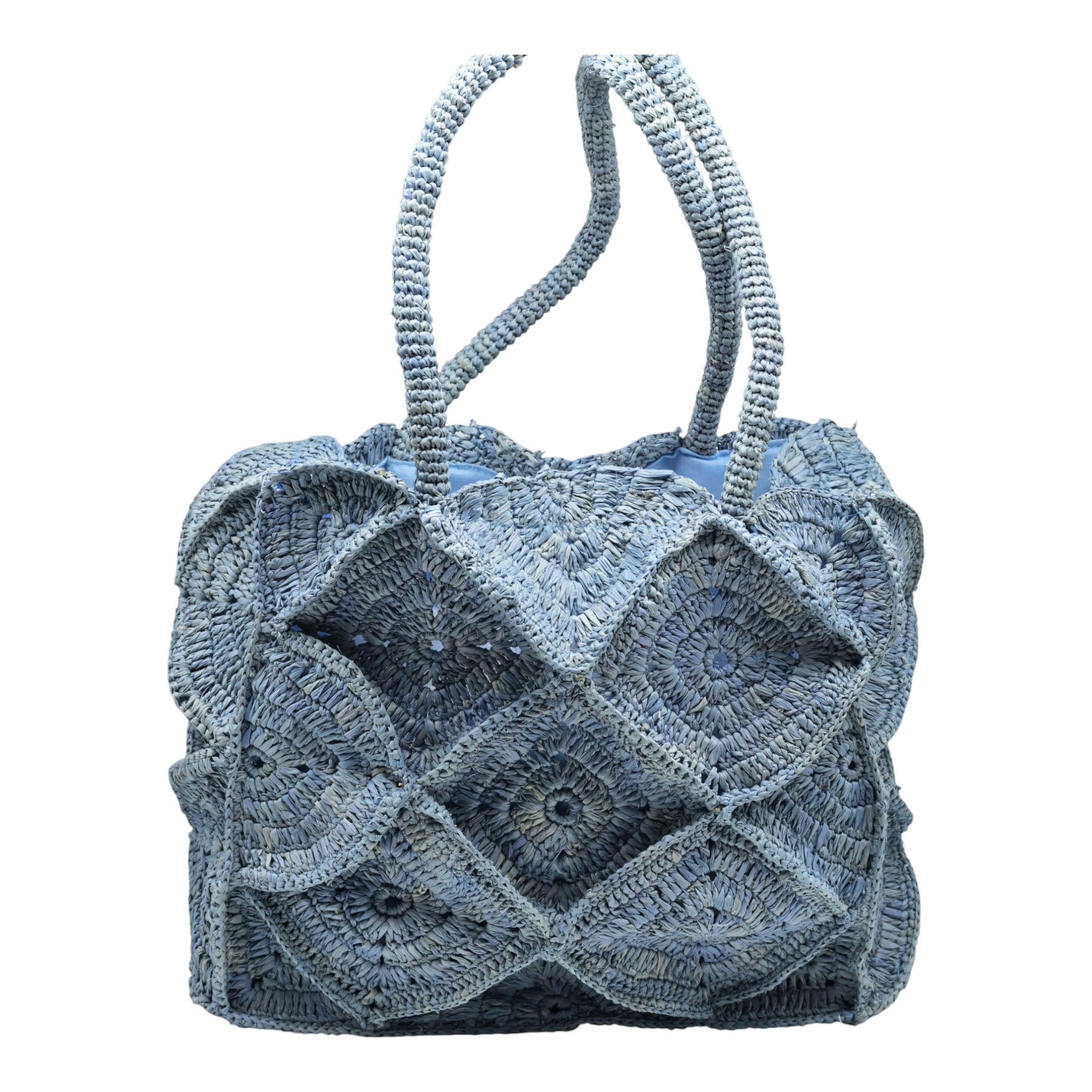 ViaMailBag MILO Crochet Raffia Τσάντα - Γαλάζιο