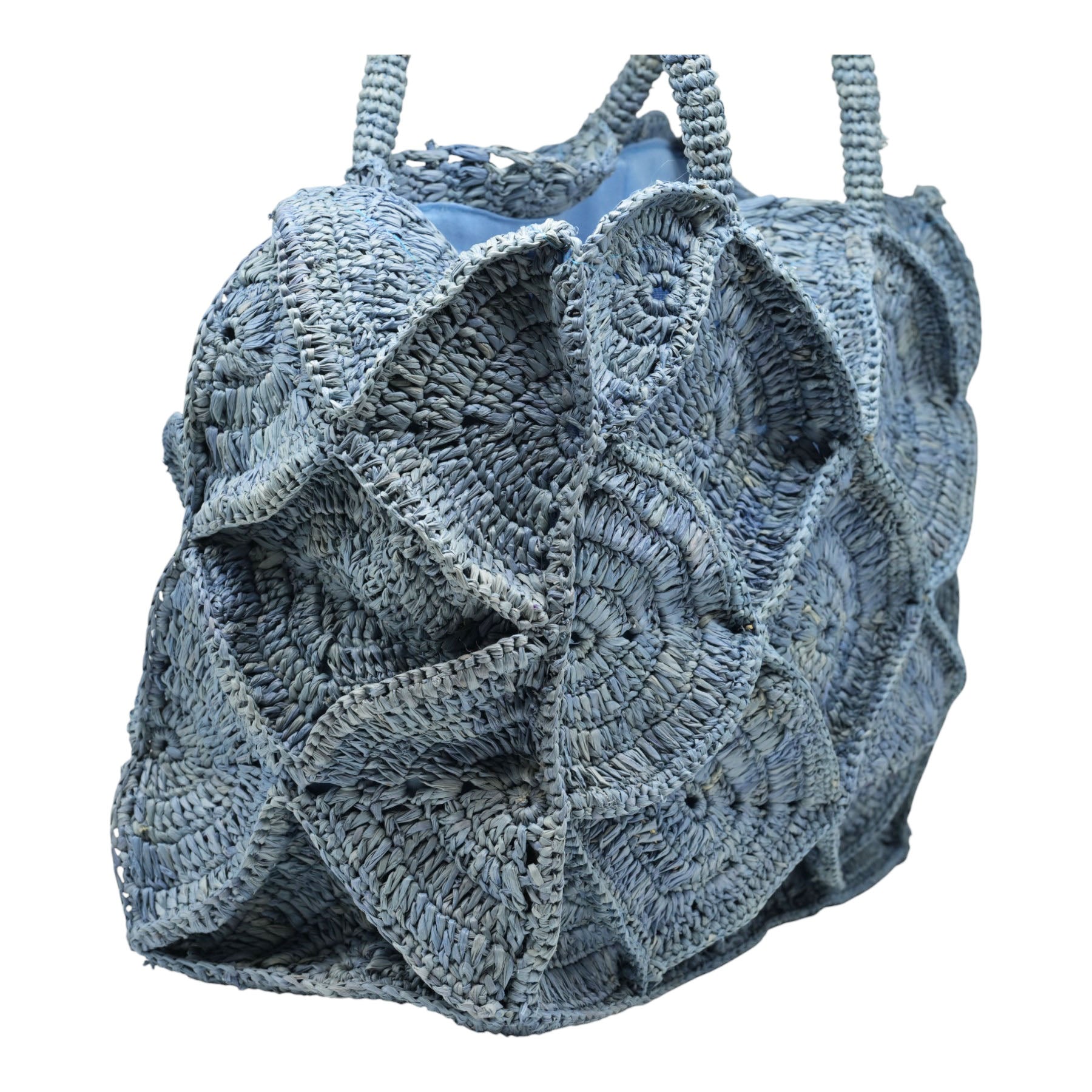 ViaMailBag MILO Crochet Raffia Τσάντα - Γαλάζιο