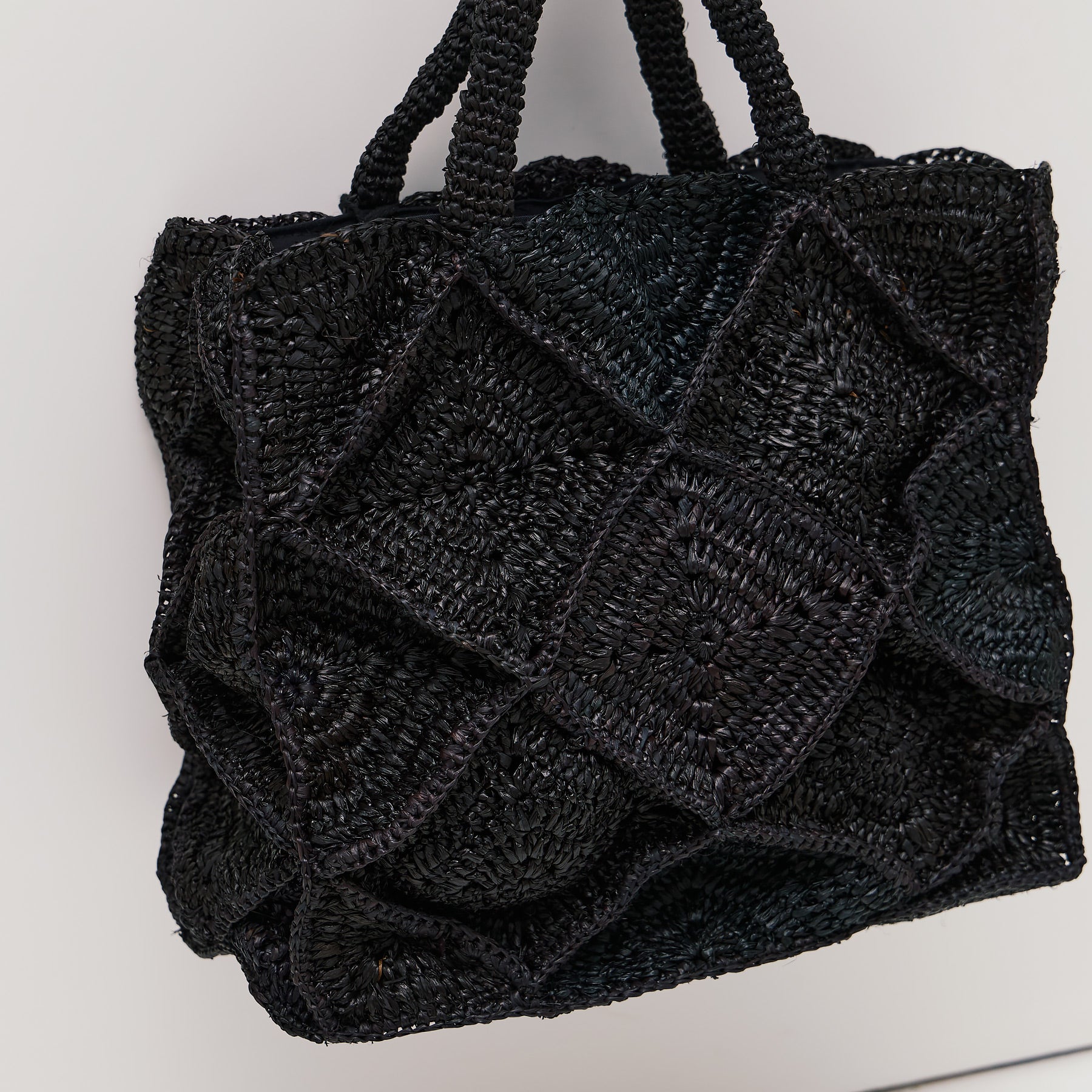 ViaMailBag MILO Crochet Raffia Τσάντα - Μαύρο