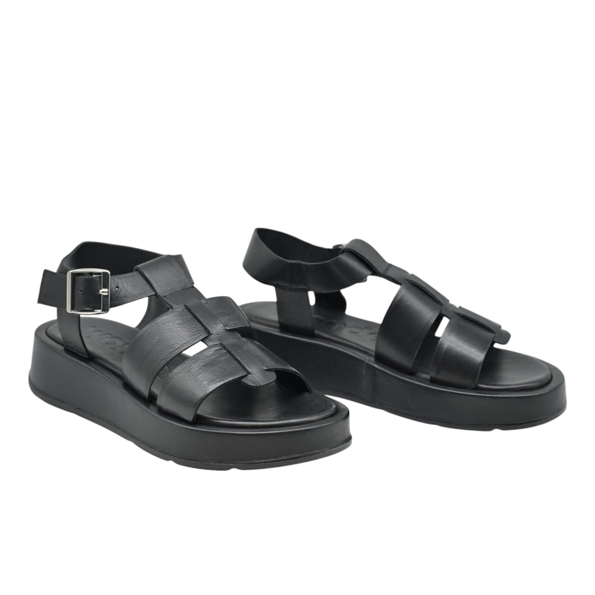 Wonders 3403 Σανδάλια Δίπατα - Μαύρο