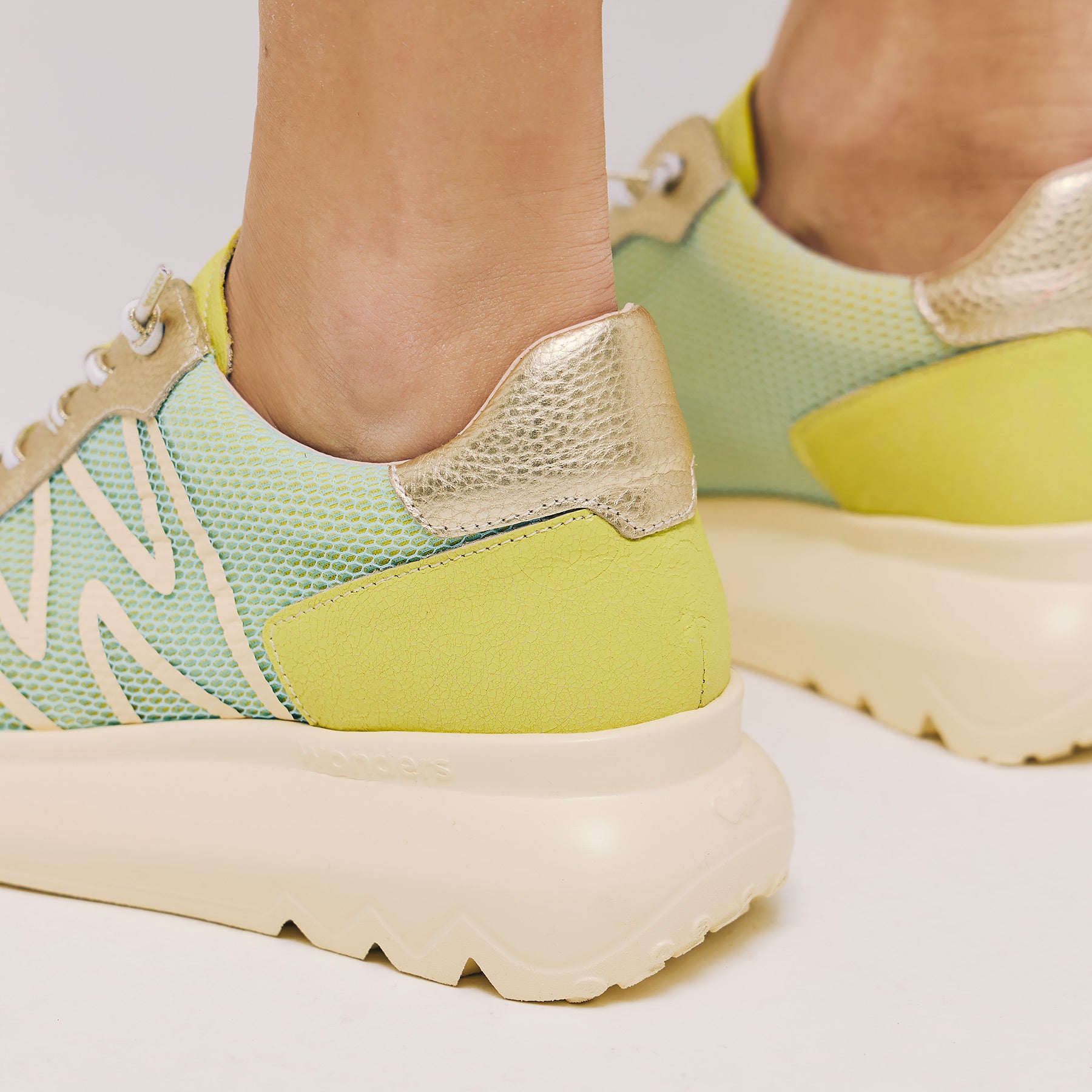 Wonders 4001 Sneakers με W - Lime