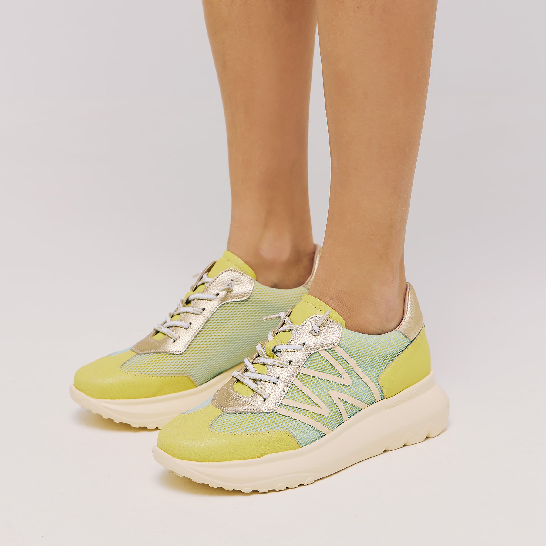 Wonders 4001 Sneakers με W - Lime