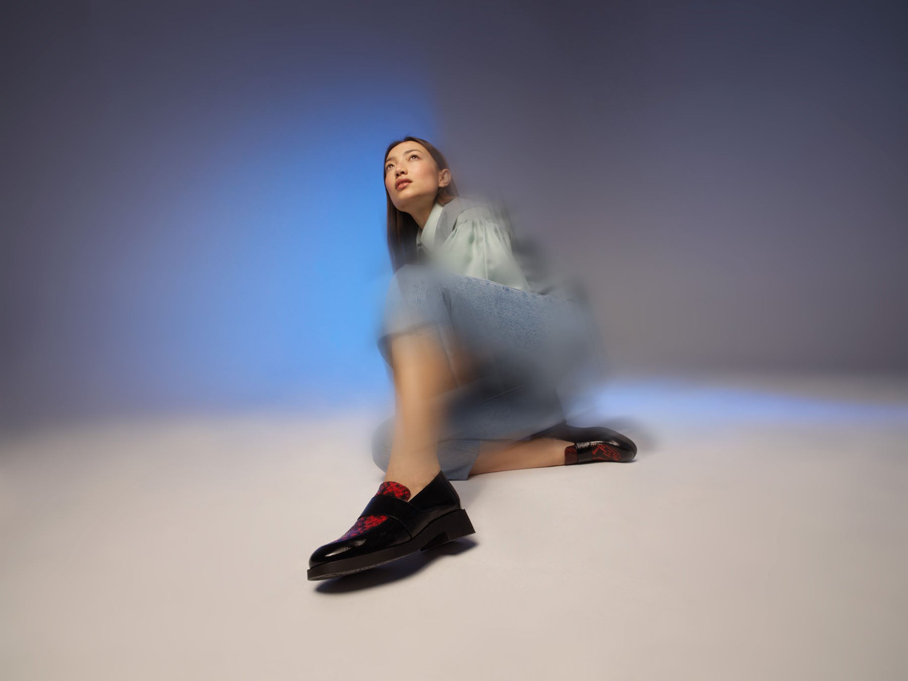 Arche Taimok Loafers με Minimal Μπαρέτα - Noir/Rouge