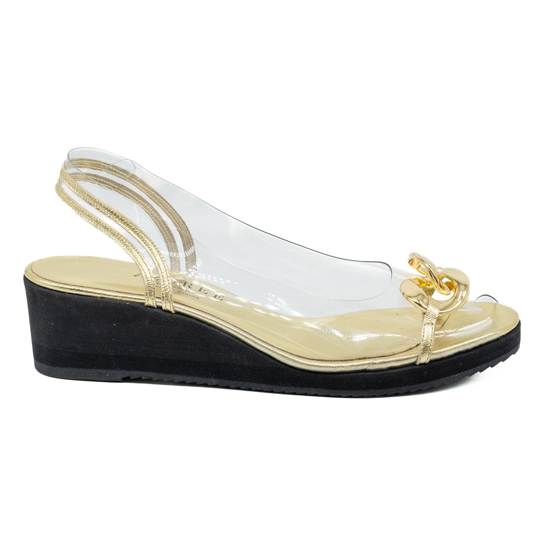 Azurée Matra Slingback Διάφανες Πλατφόρμες με Αλυσίδα - Platino