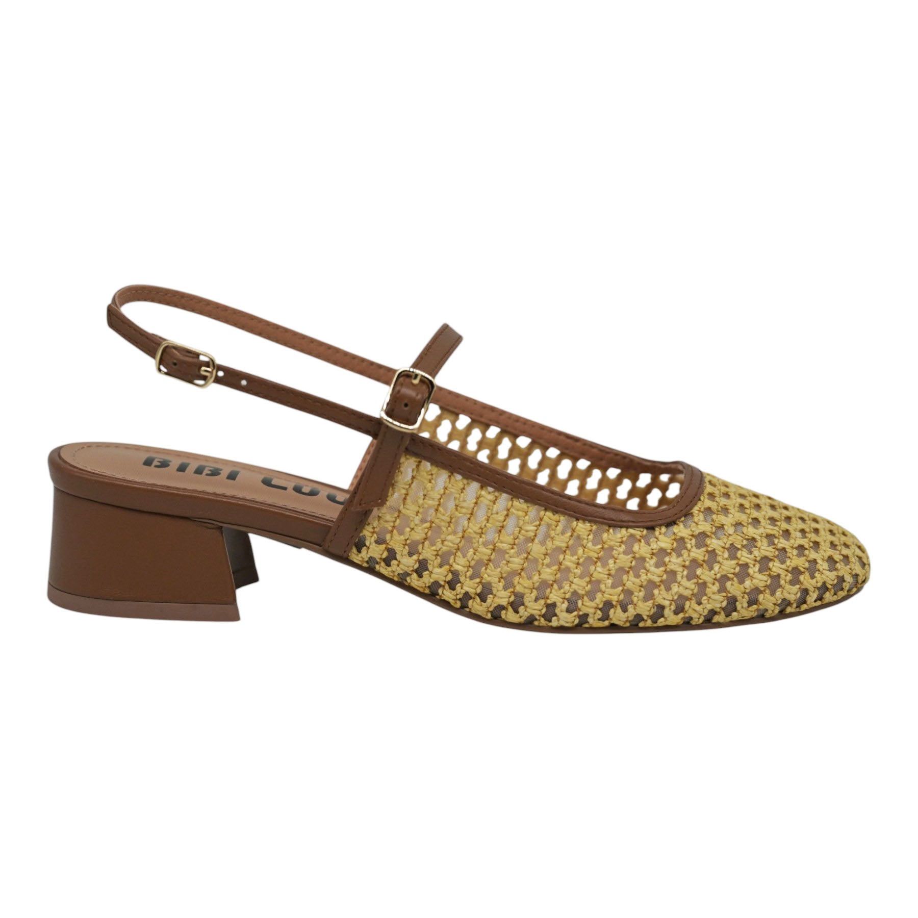 Bibi Lou 507 Μπαλαρίνες Slingback με Ψάθα - Μπεζ