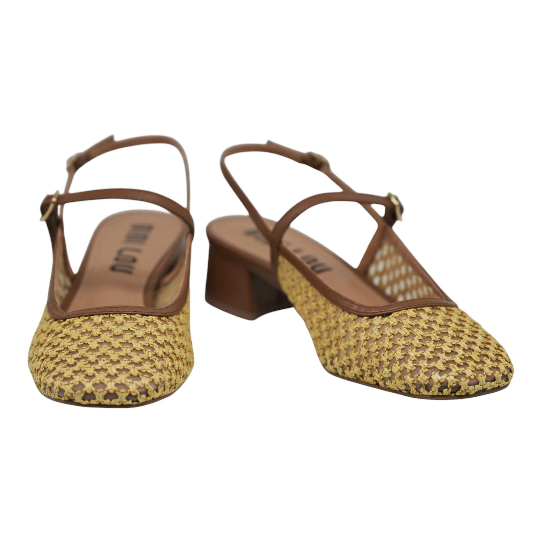 Bibi Lou 507 Μπαλαρίνες Slingback με Ψάθα - Μπεζ