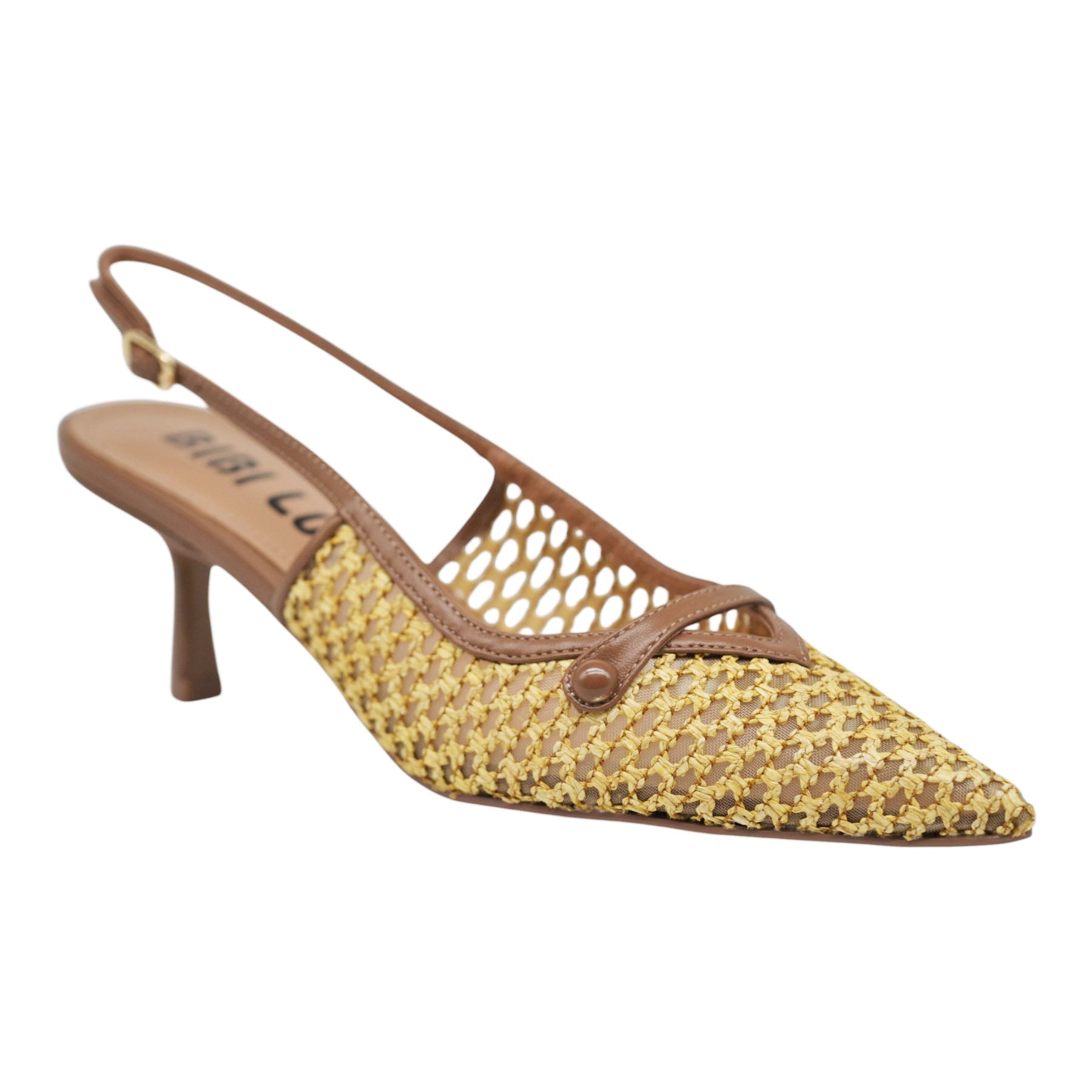 Bibi Lou 508 Γόβες Slingback με Ψάθα - Μπεζ