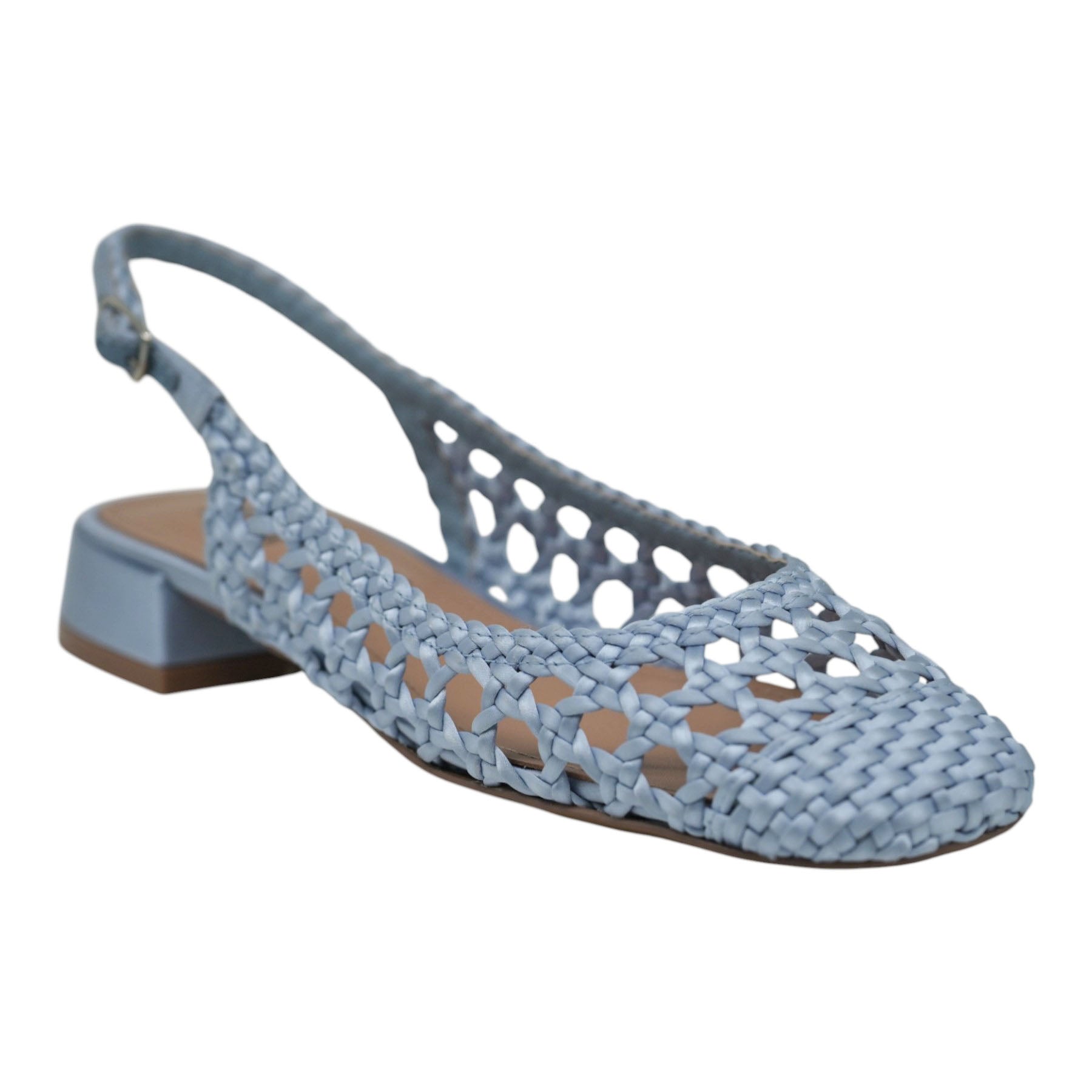 Bibi Lou 701 Μπαλαρίνες Slingback Πλεκτες - Sky Σατέν