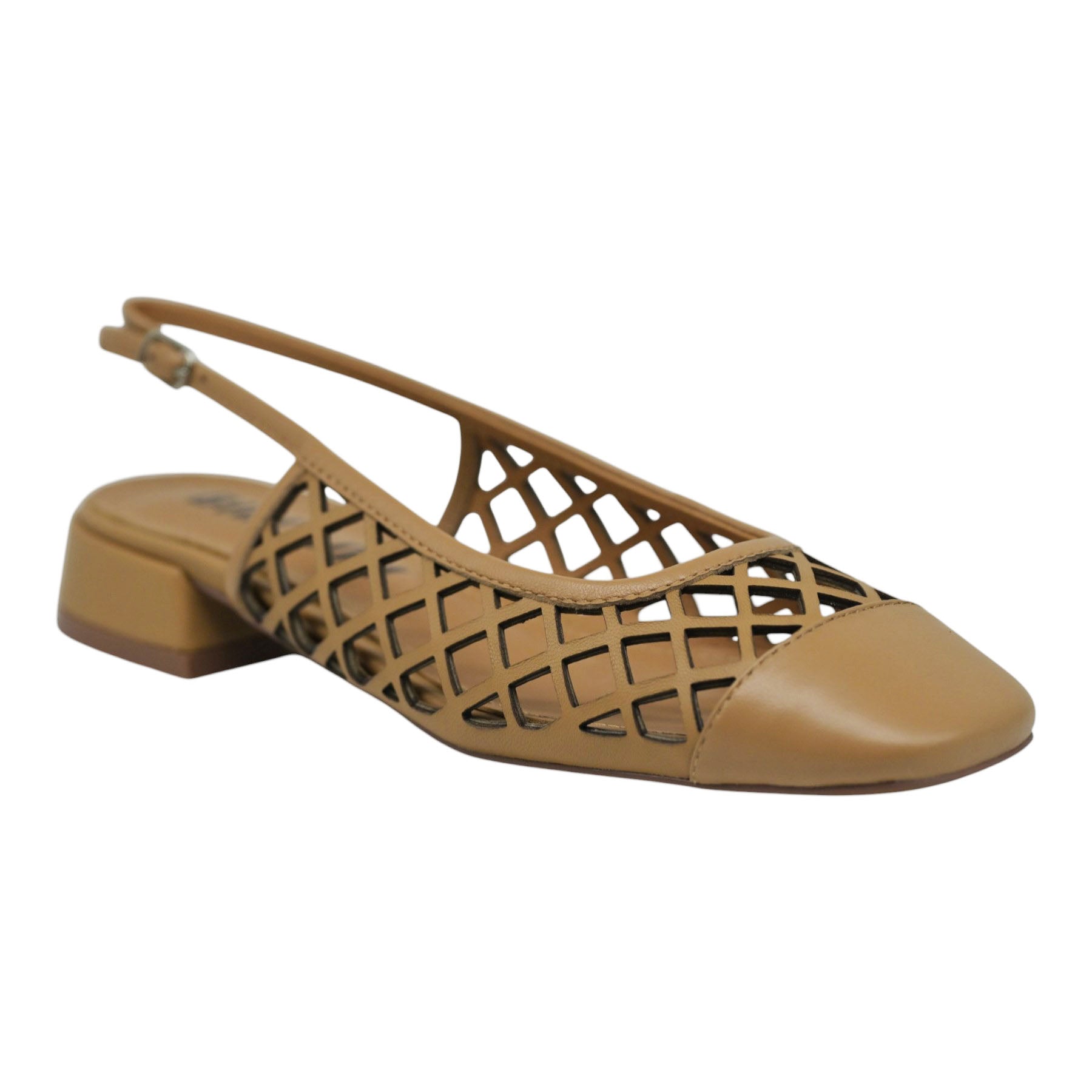Bibi Lou 740 Μπαλαρίνες Slingback Διάτρητες - Κάμελ