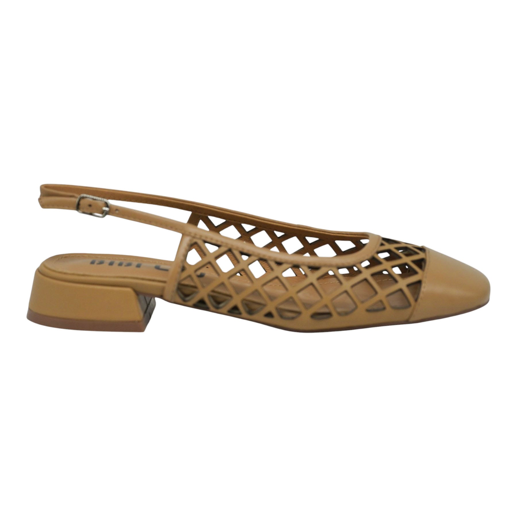 Bibi Lou 740 Μπαλαρίνες Slingback Διάτρητες - Κάμελ