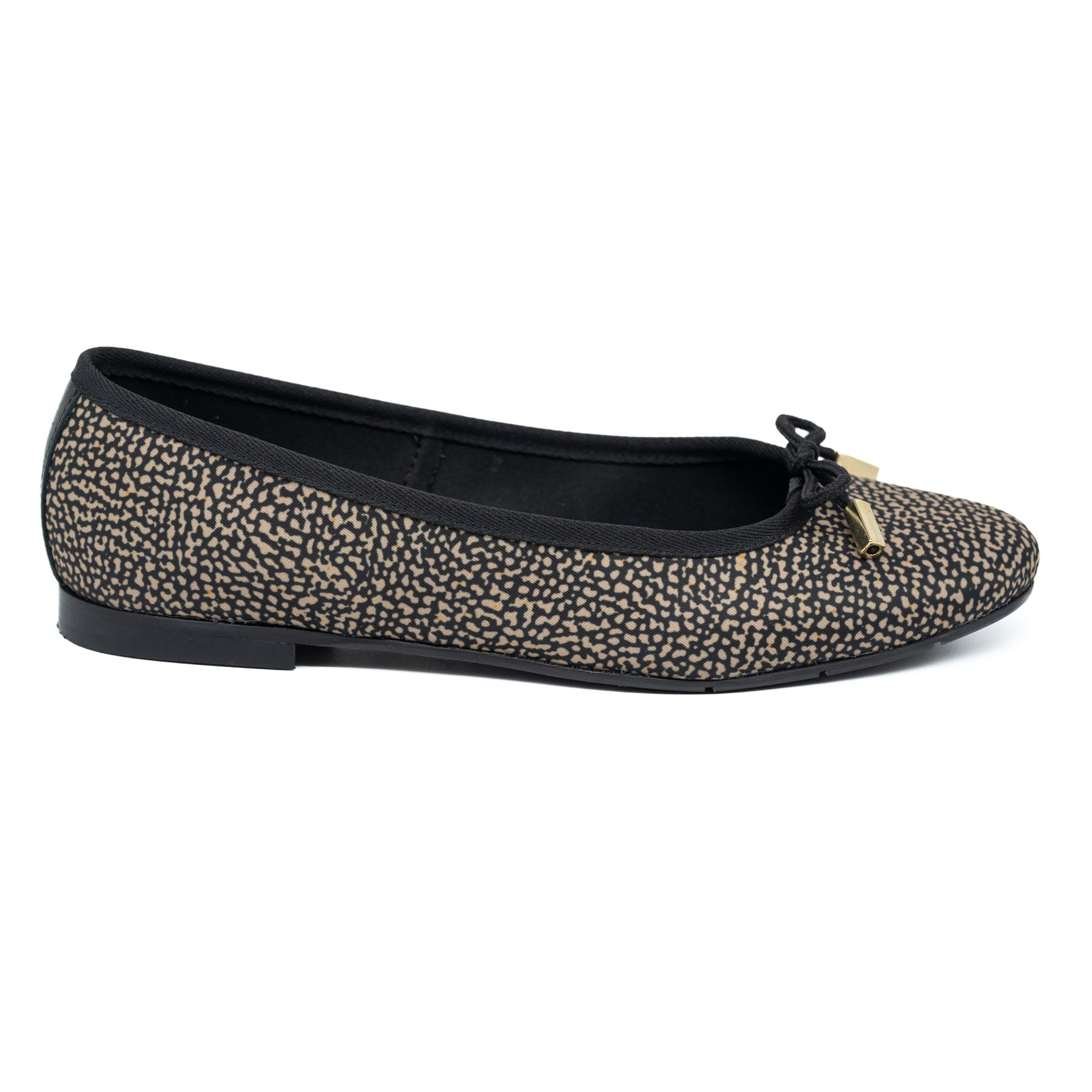 Borbonese 955 Μπαλαρίνες με Φιογκάκι - Μπεζ/Μαύρο