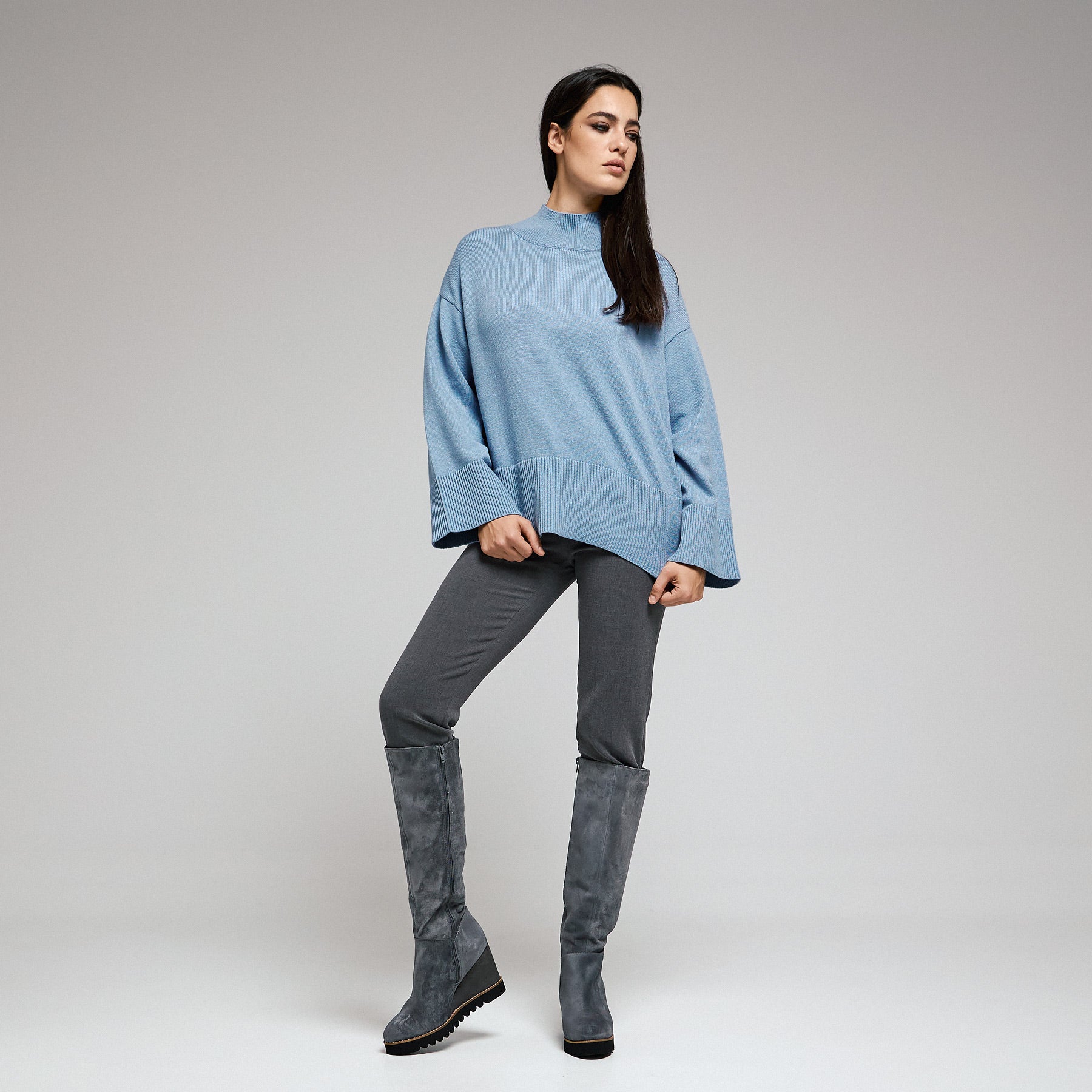 Marian 19603 Μπότες με Πλατφόρμα - Γκρί Σουέντ