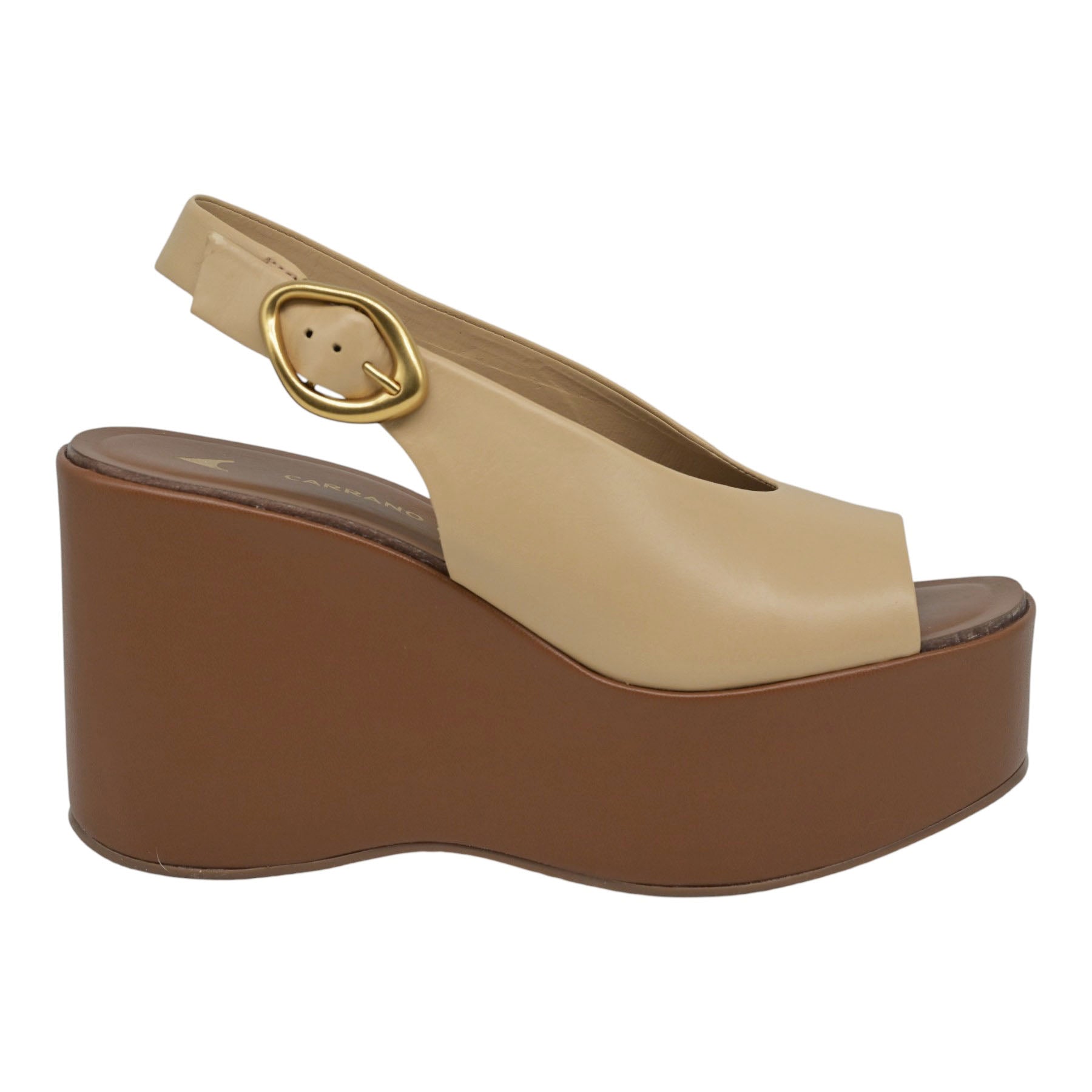 Carrano 949003 Πλατφόρμες Slingback με Αγκράφα - Μπεζ