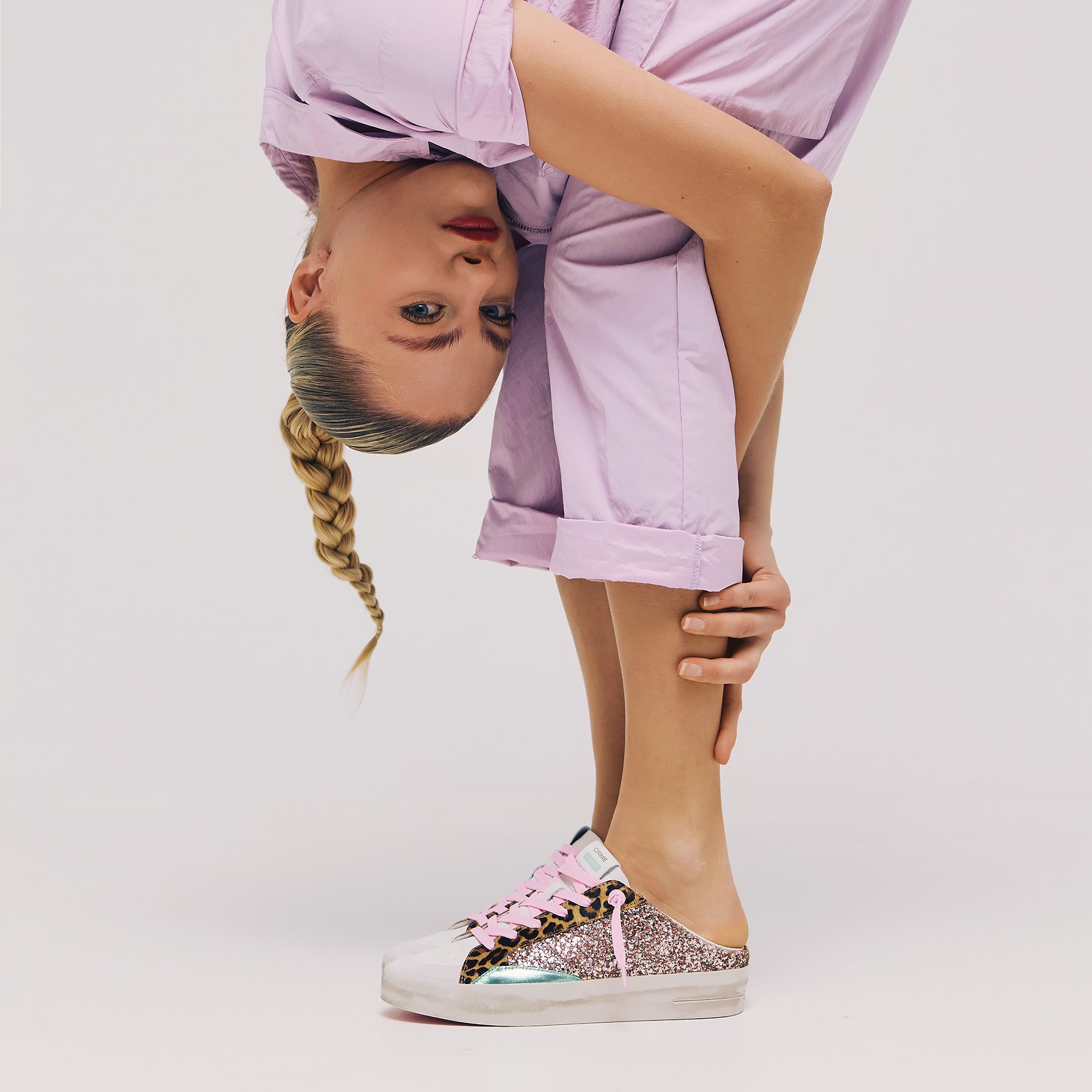 Crime 20171 Mules Sneakers - Άσπρο με Ροζ