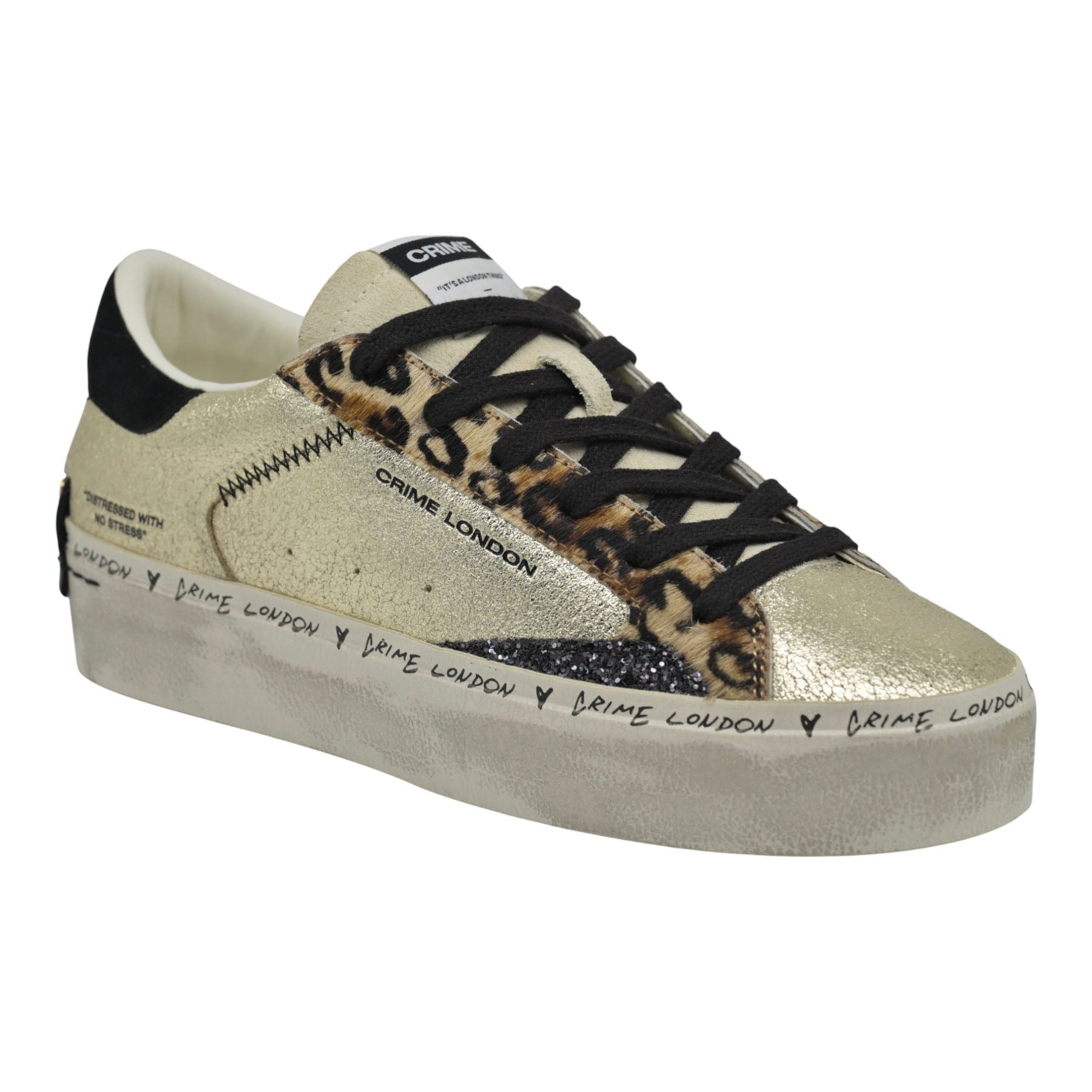 Crime 25071 Sneakers Μεταλλικά - Platino