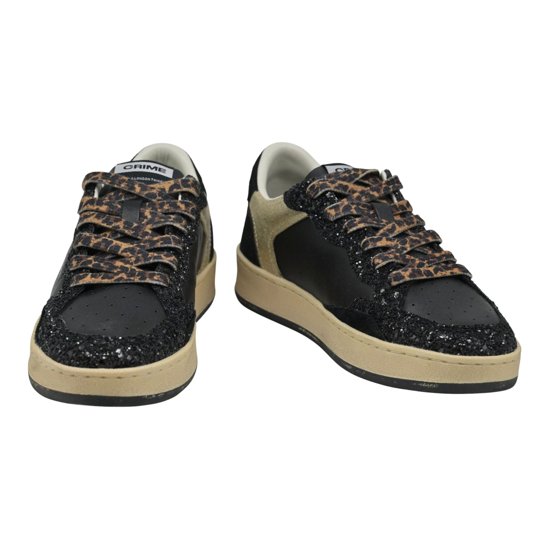 Crime 25205 Sneakers με Glitter - Μαύρα