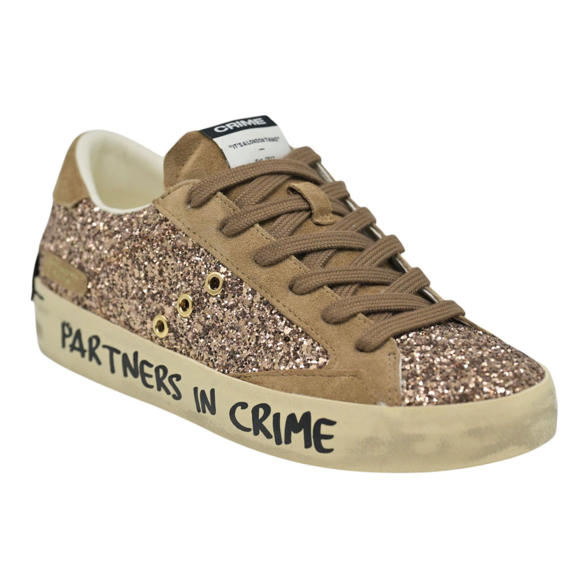 Crime London 23002 Sneakers με Glitter - Μόκα