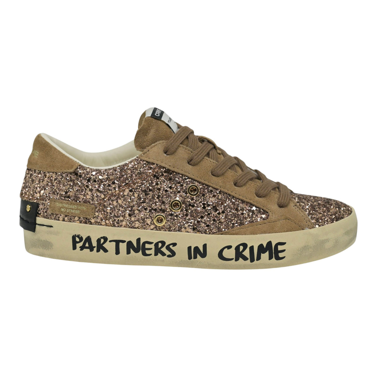 Crime London 23002 Sneakers με Glitter - Μόκα