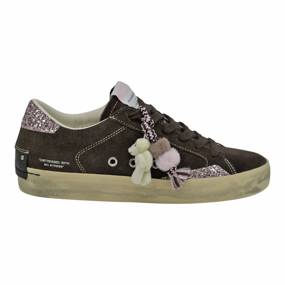 Crime London 23006 Sneakers με Charms - Καφέ Σουέντ