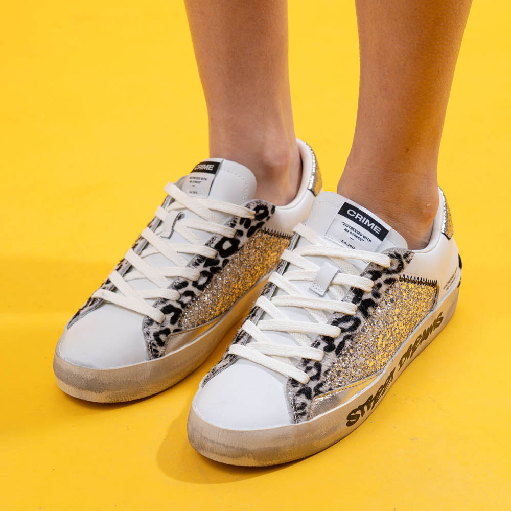 Crime London 29011 Sneakers με Glitter - Platino