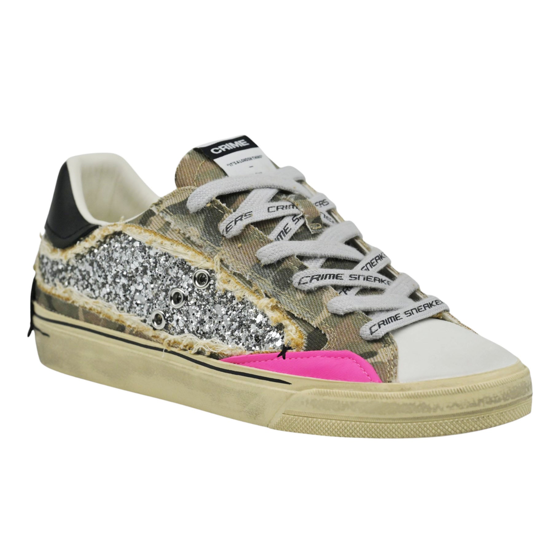 Crime London 29073 Sneakers με Glitter - Platino