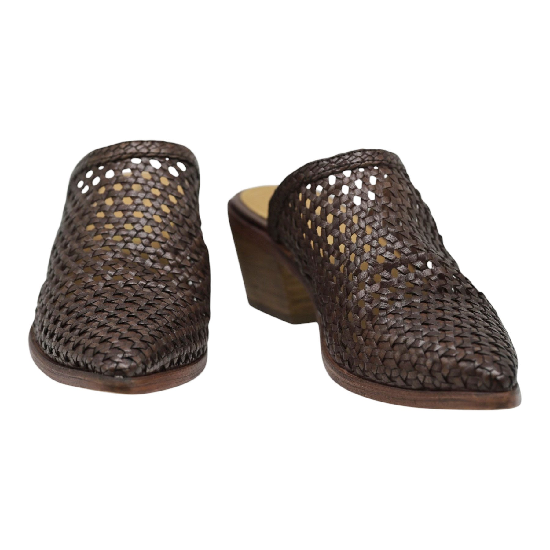 Frau 07VO Mules Διάτρητα με Τάκούνι - Ebano