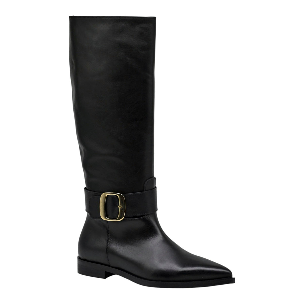 Gianni Crasto 9904 Μπότες Μυτερές με Αγκράφα - Μαύρες