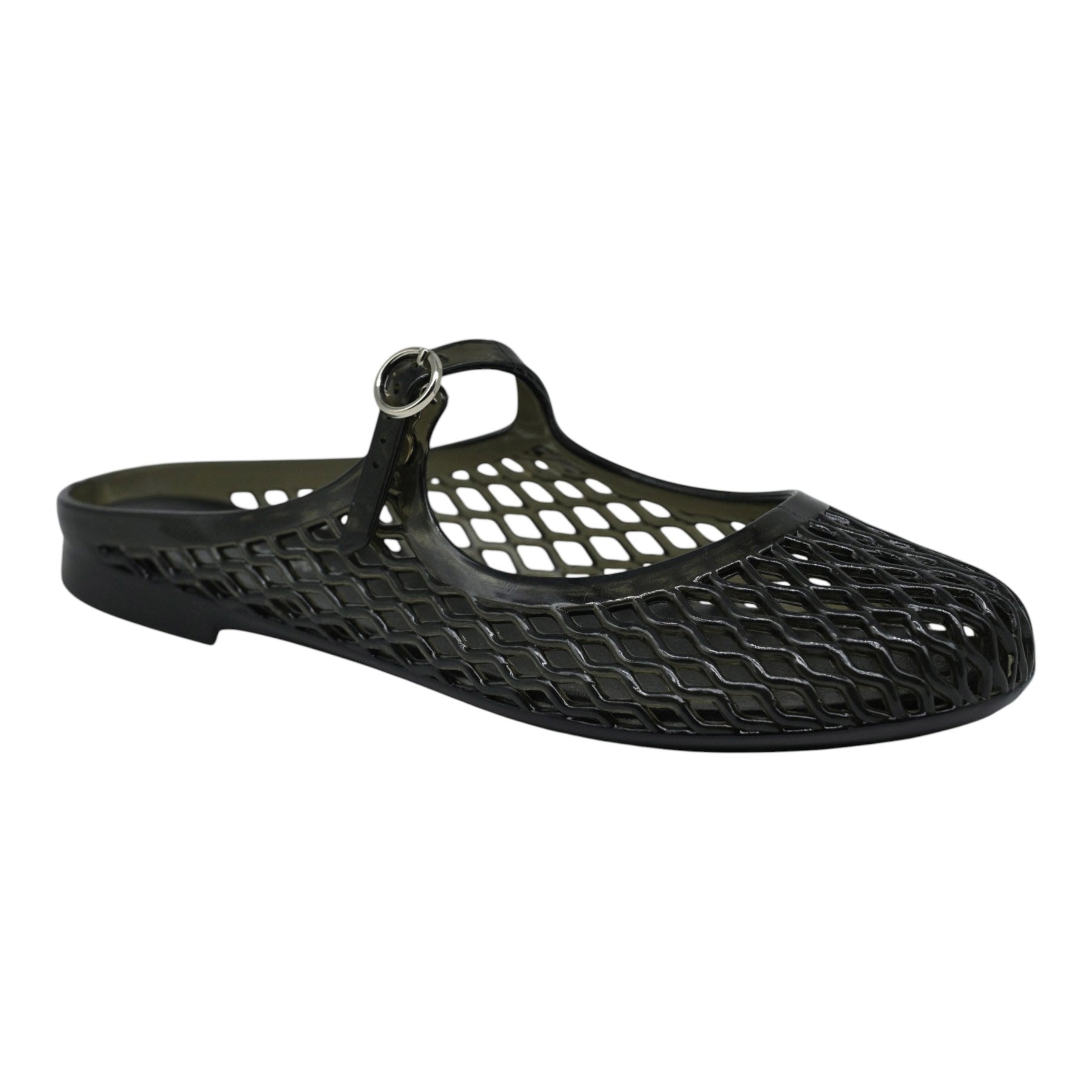 Jeffrey Campbell Adrorable Mules Jelly Διάτρητα με Λουράκι - Μαύρα