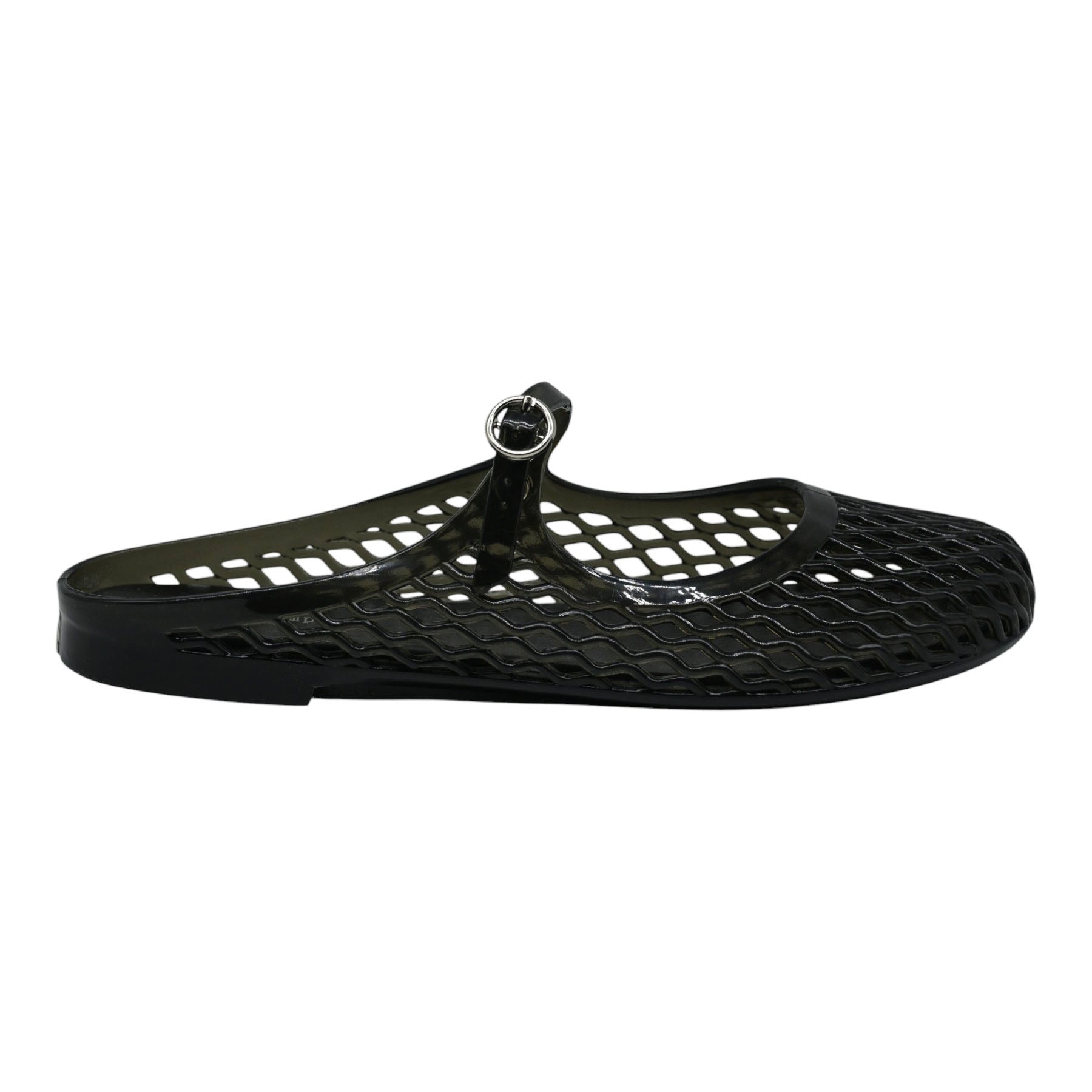 Jeffrey Campbell Adrorable Mules Jelly Διάτρητα με Λουράκι - Μαύρα