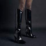 Jeffrey Campbell Venture Μπότες Μυτερές με Τακούνι - Μαύρες