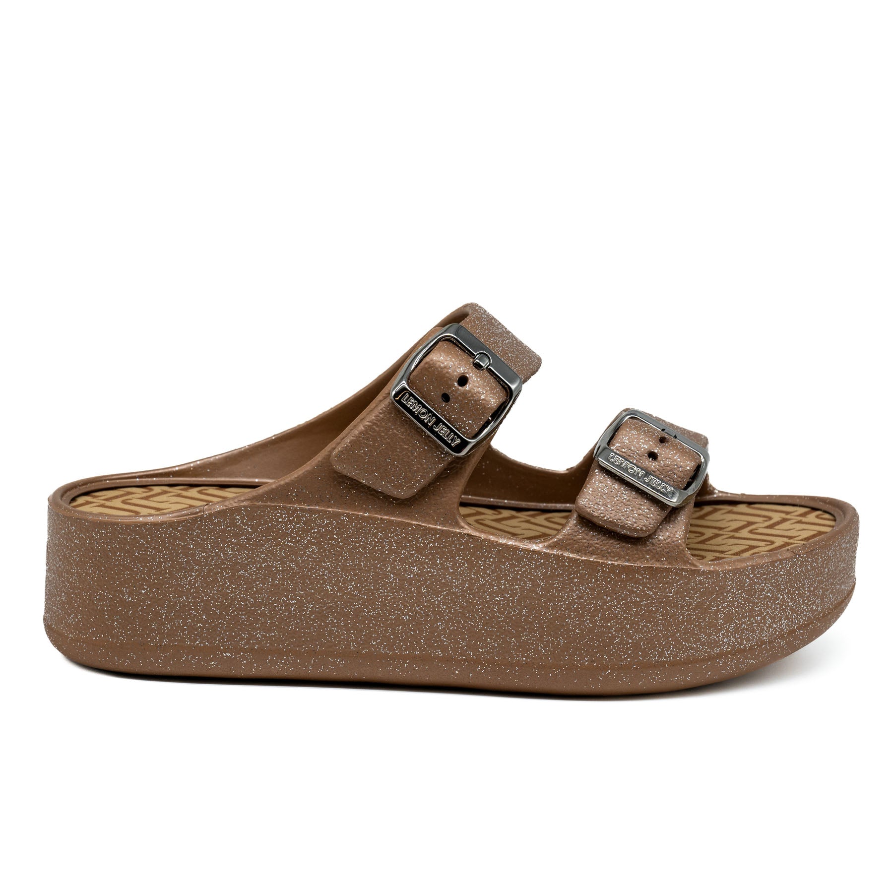 Lemon Jelly Giuletta Δίπατες Παντόφλες με Αγκράφες - Bronce