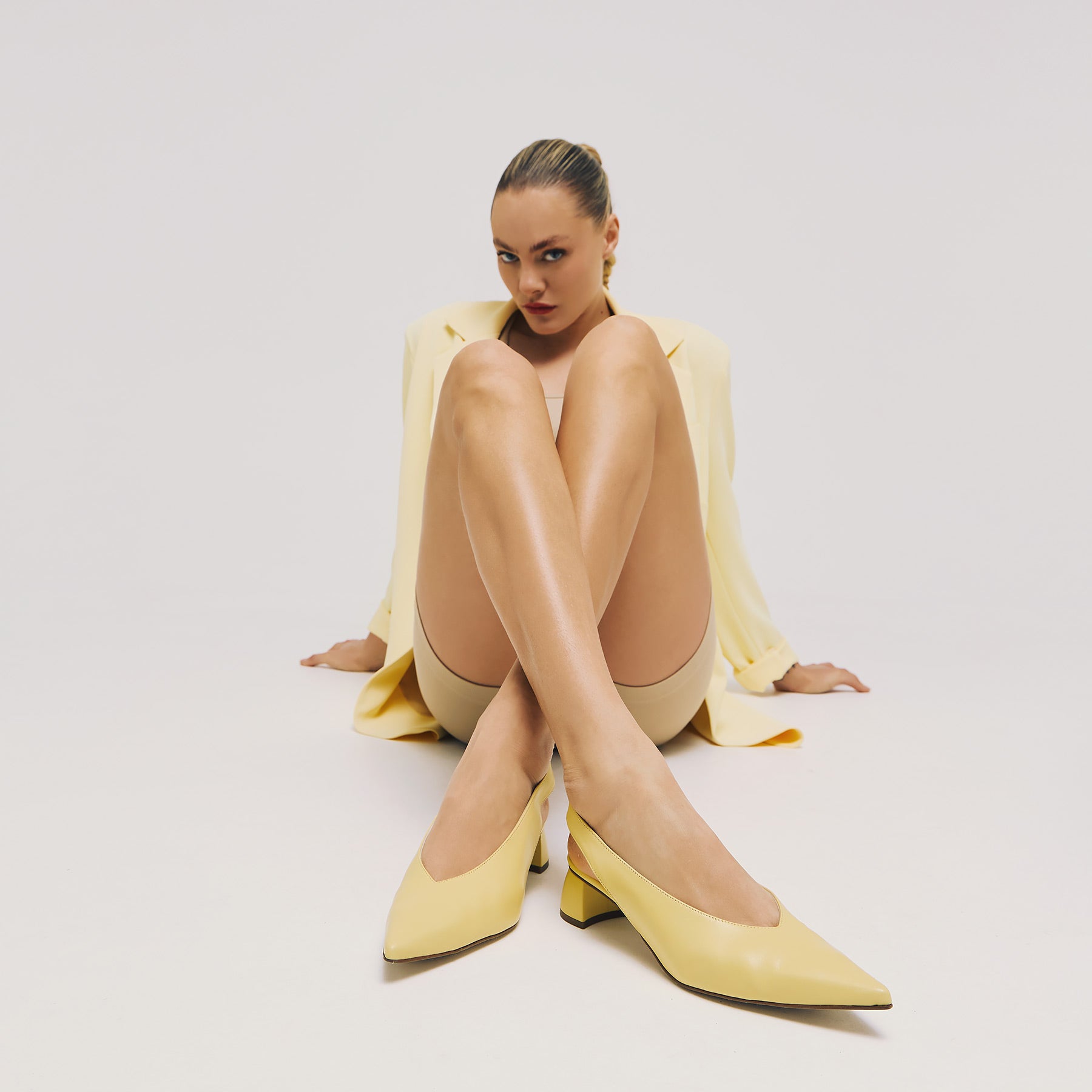 Marian 1203 Slingback Γόβες - Κίτρινο
