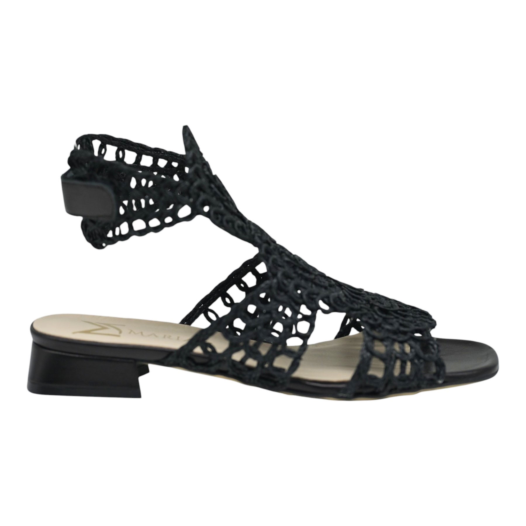 Marian 50405 Σανδάλια Slingback Πλεκτά - Μαύρα