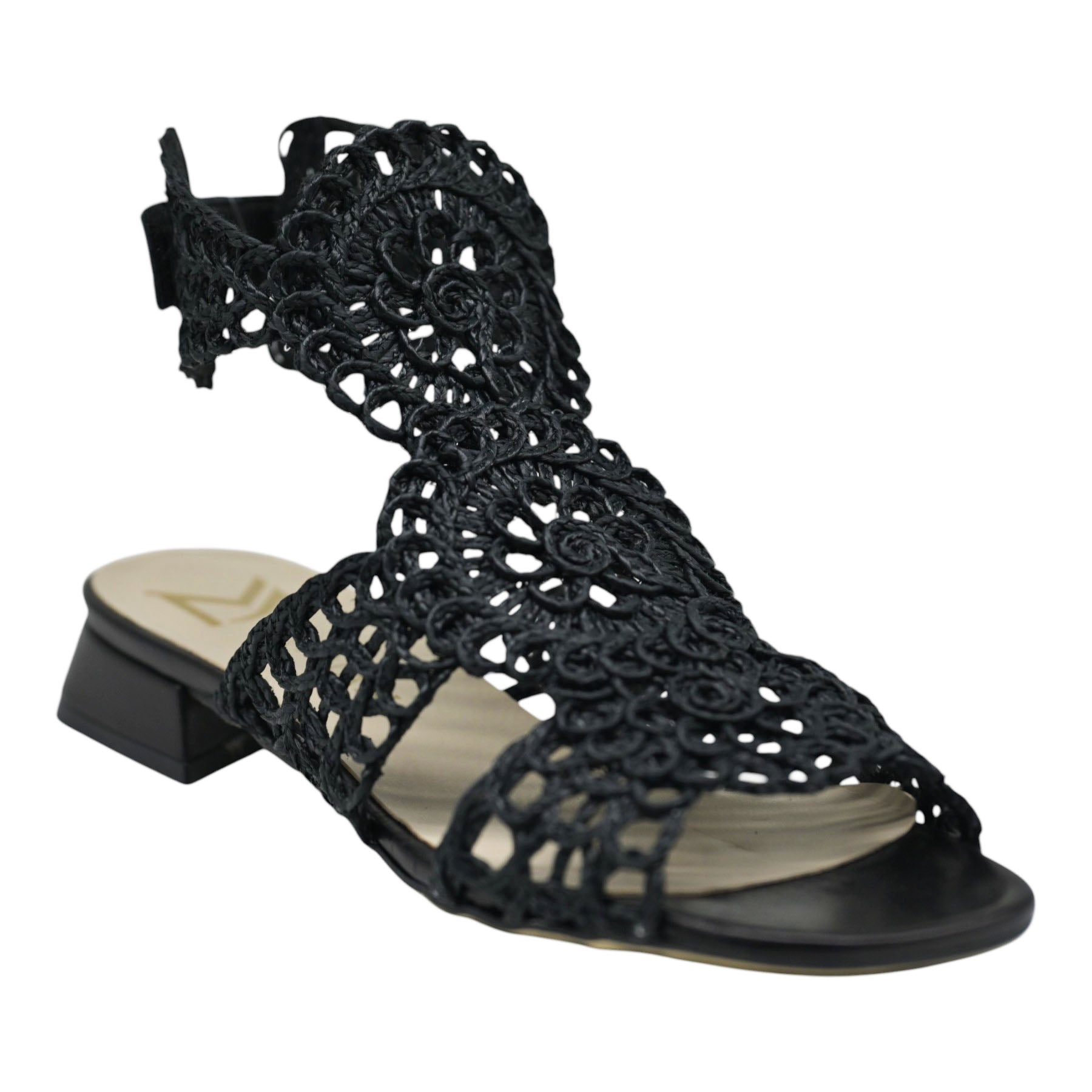 Marian 50405 Σανδάλια Slingback Πλεκτά - Μαύρα