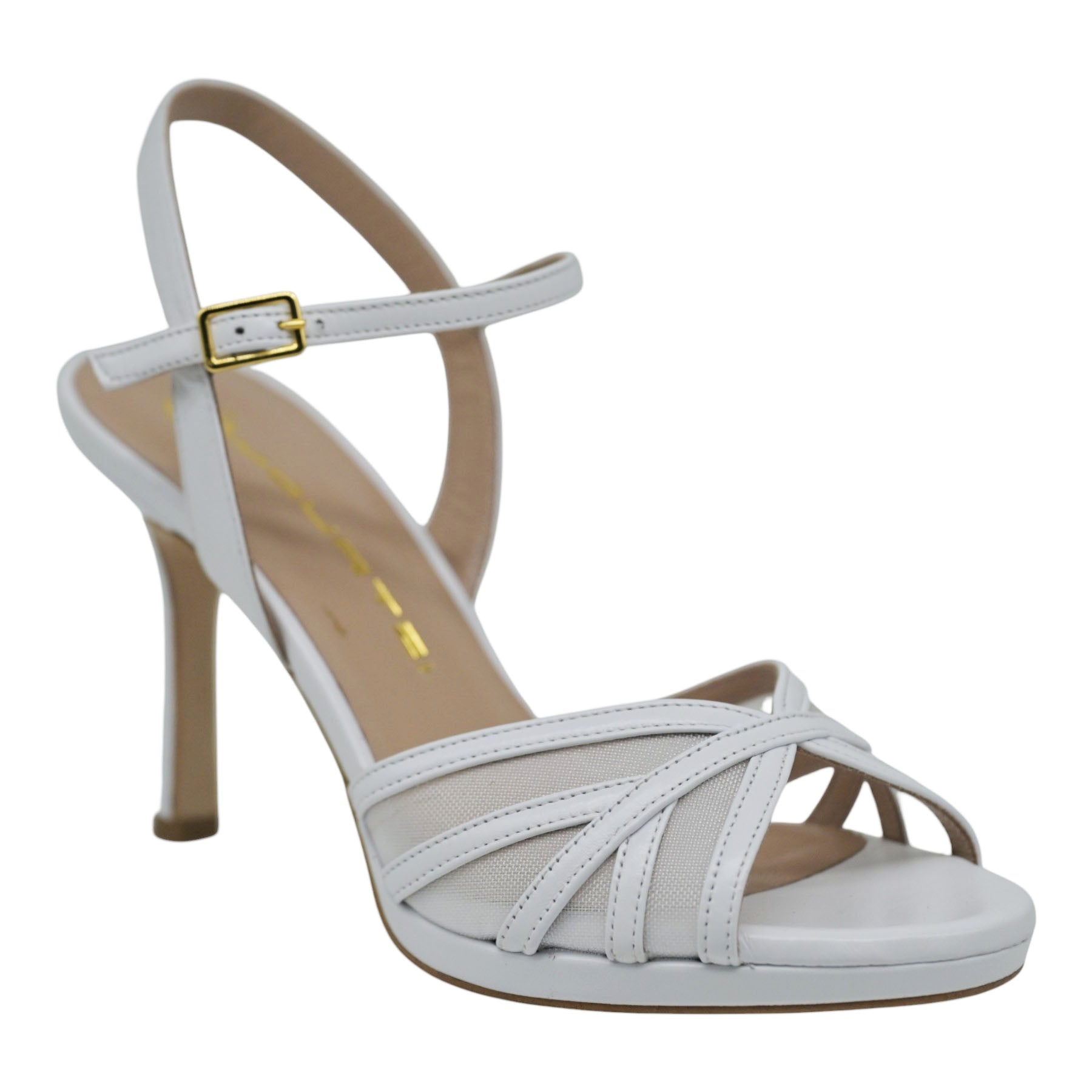 Mourtzi 75168 Πέδιλα Slingback με Ψηλό Τακούνι - Λευκάω