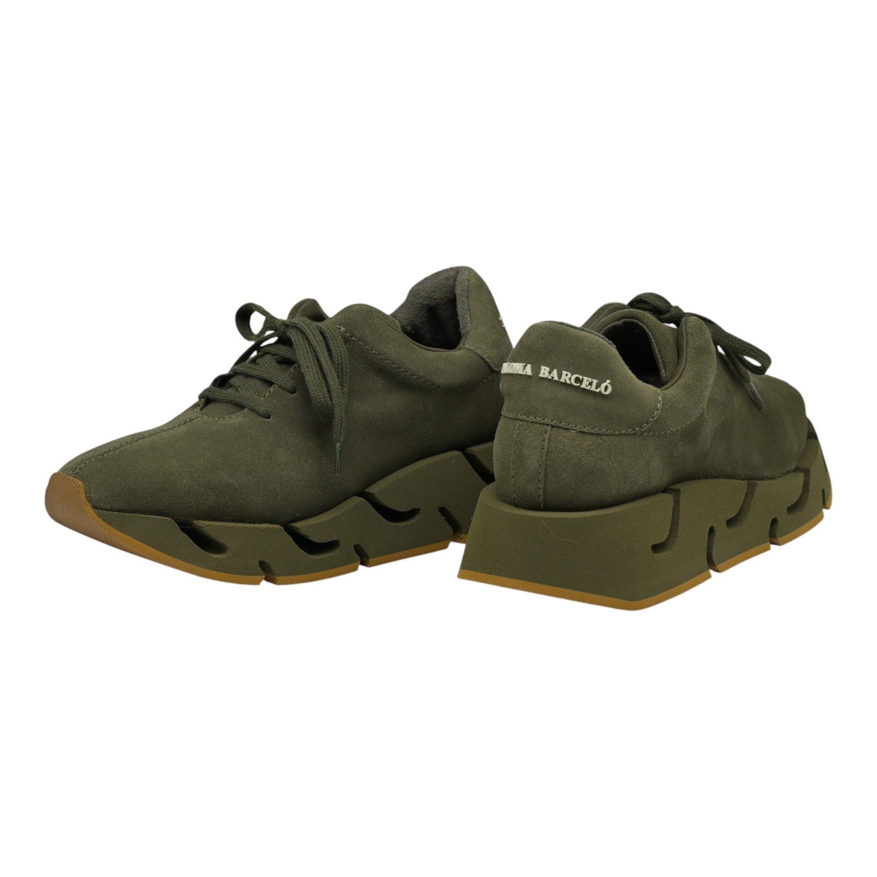 Paloma Barcelo Pia Sneakers Δίπατα - Khaki Σουέντ