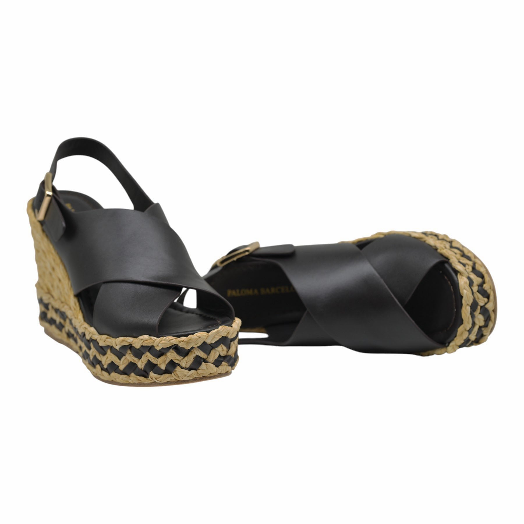 Paloma Barcelo Oda Πλατφόρμες Slingback Τύπου Εσπαντρίγια - Chocolate