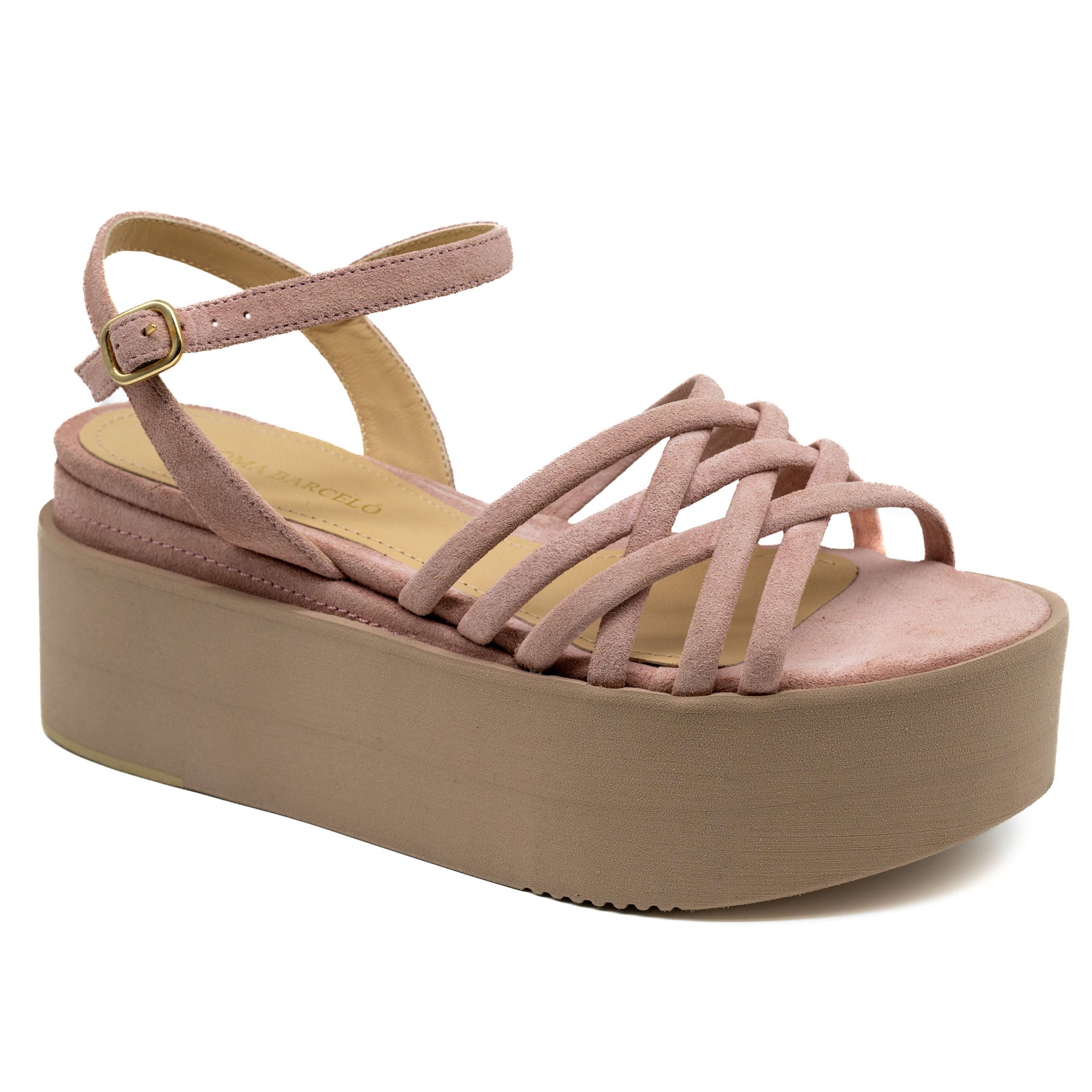 Paloma Barcelo Alya Πλατφόρμες με Λουράκια - Blush Καστόρ