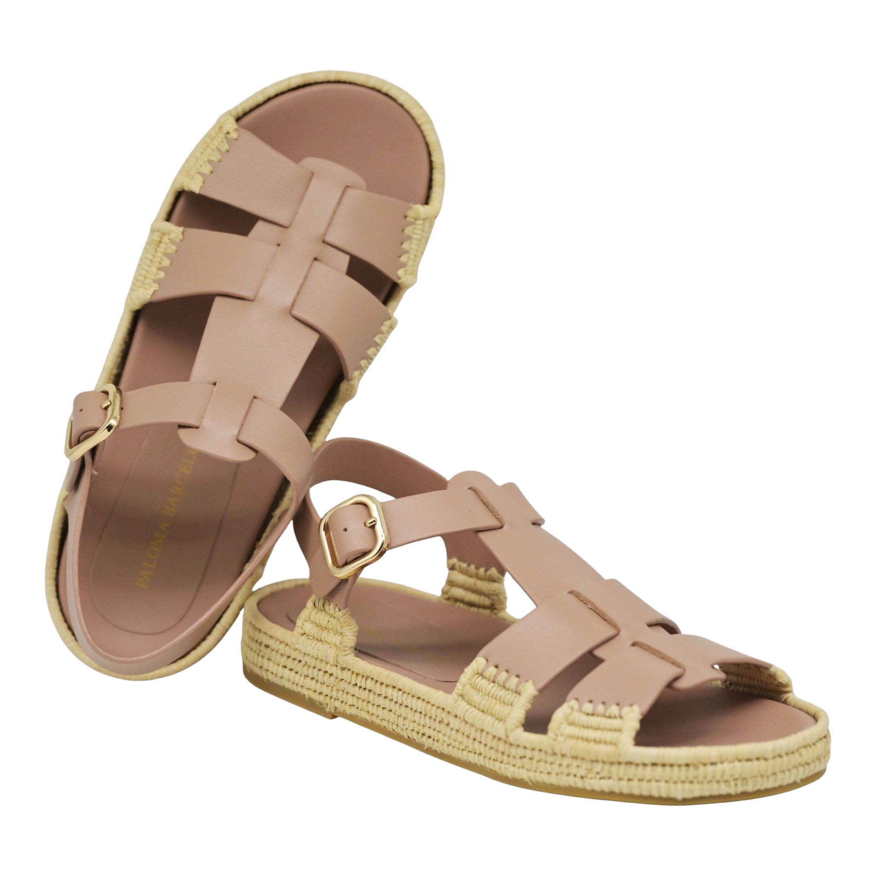Paloma Barcelo Yuka Σανδάλια με T-strap και Αγκράφα- Vieux Rose