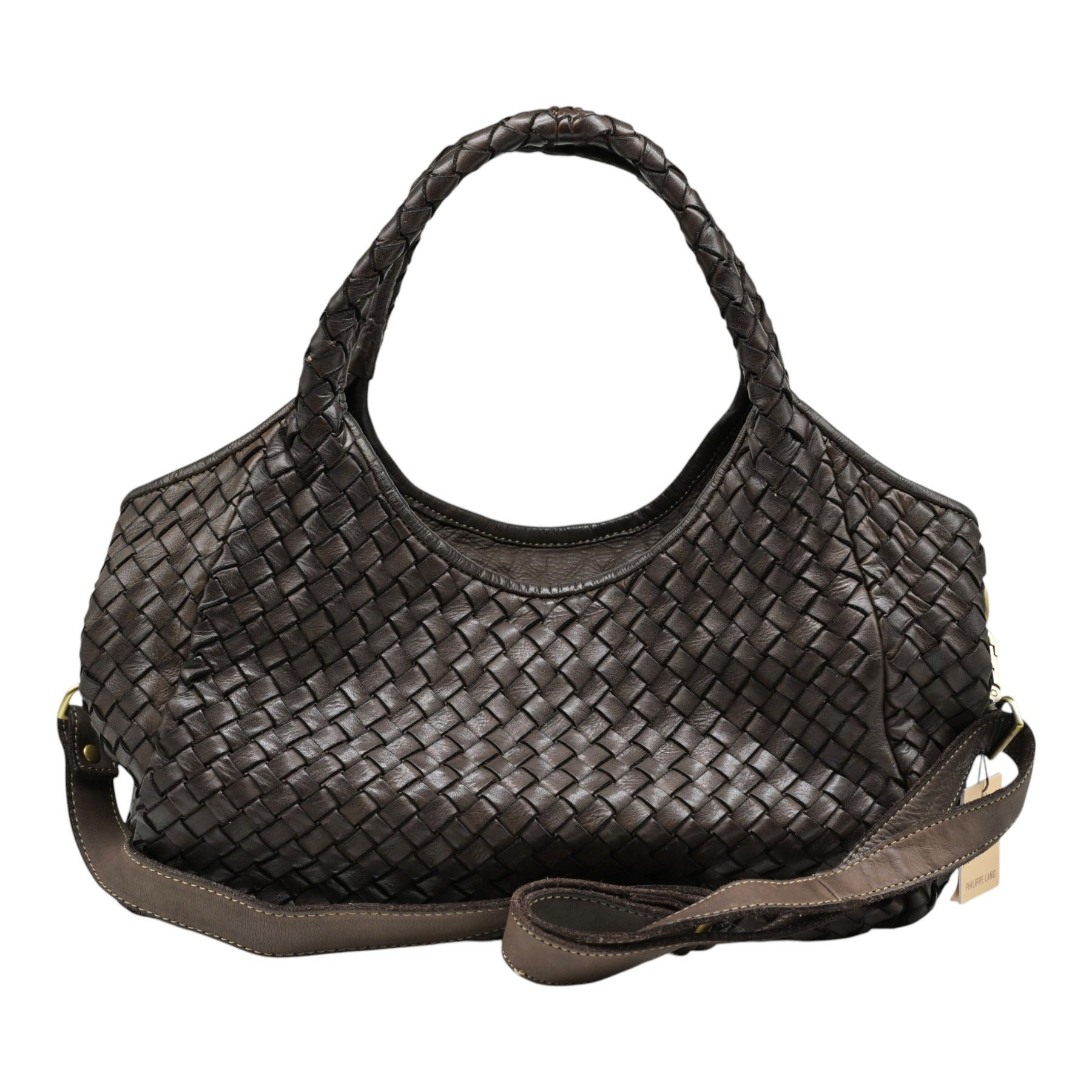 Philippe Lang 6598 Τσάντα Ώμου Πλεκτή - Dark Moro