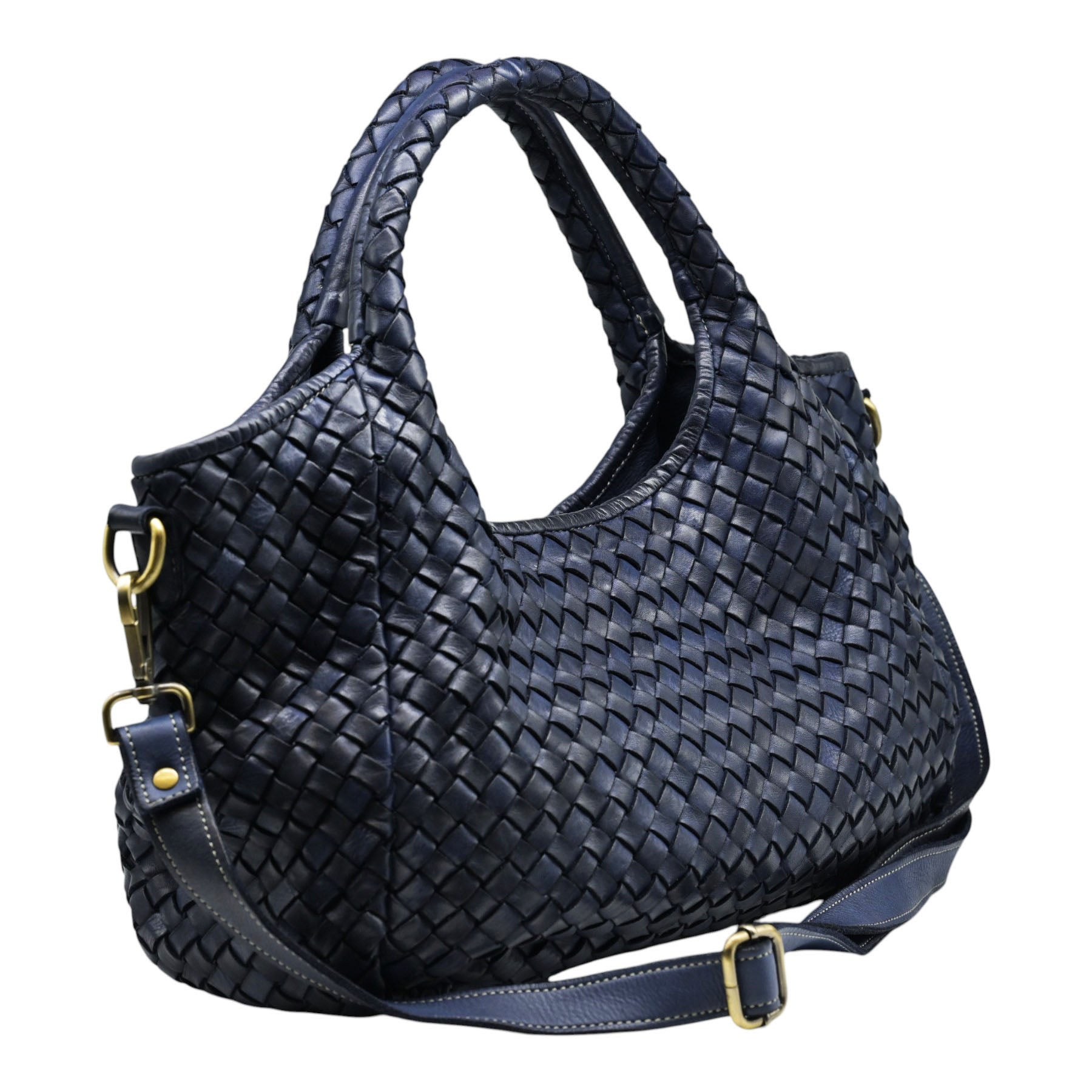 Philippe Lang 6598 Τσάντα Ώμου Πλεκτή - Navy