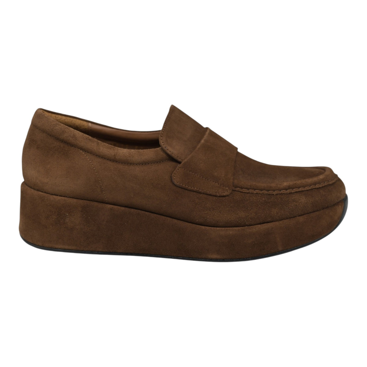 Pons Quintana 11111 Loafers με Πλατφόρμα - Ebano Σουέντ