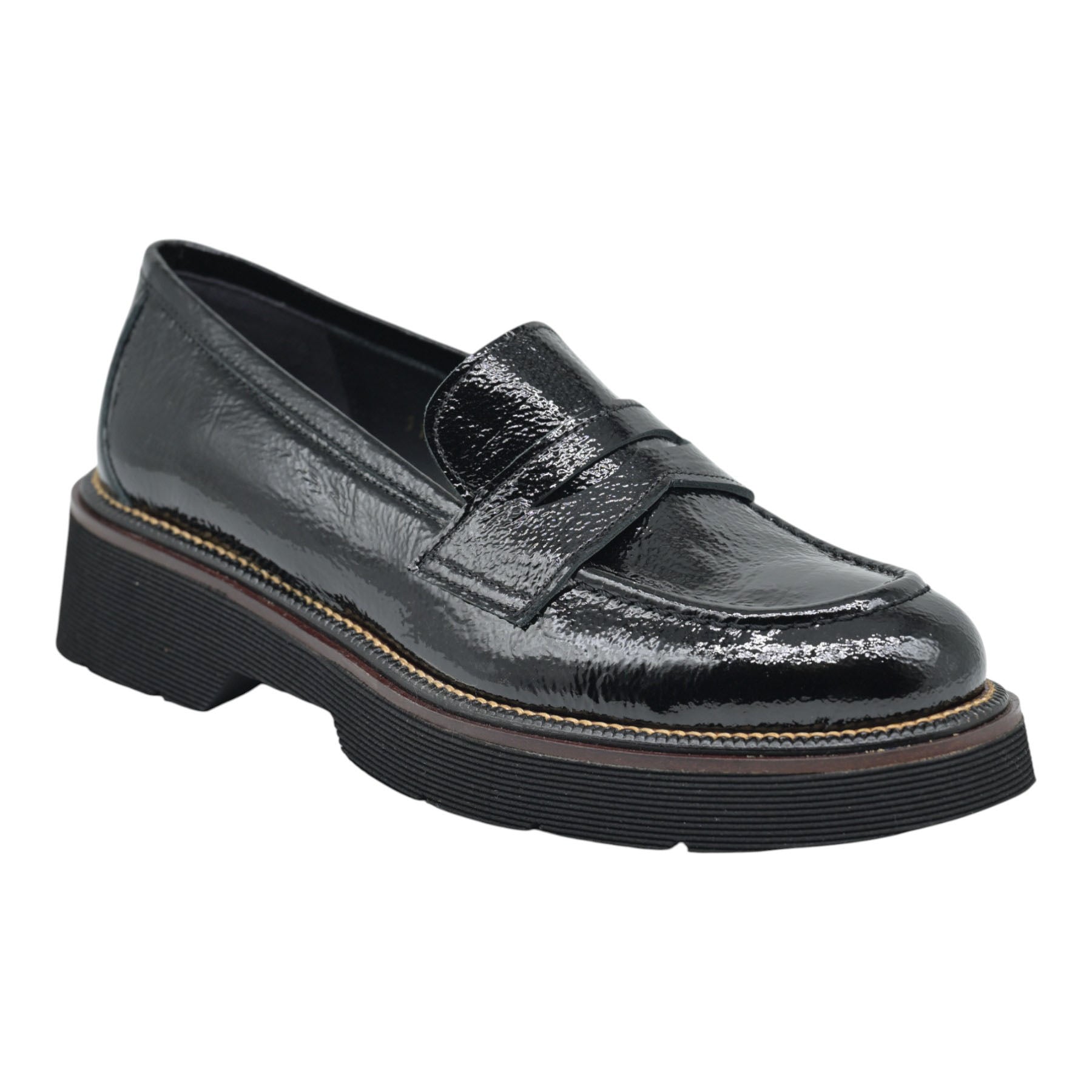 Pons Quintana 11676 Loafers Κλασικά - Μαύρο Λουστρίν