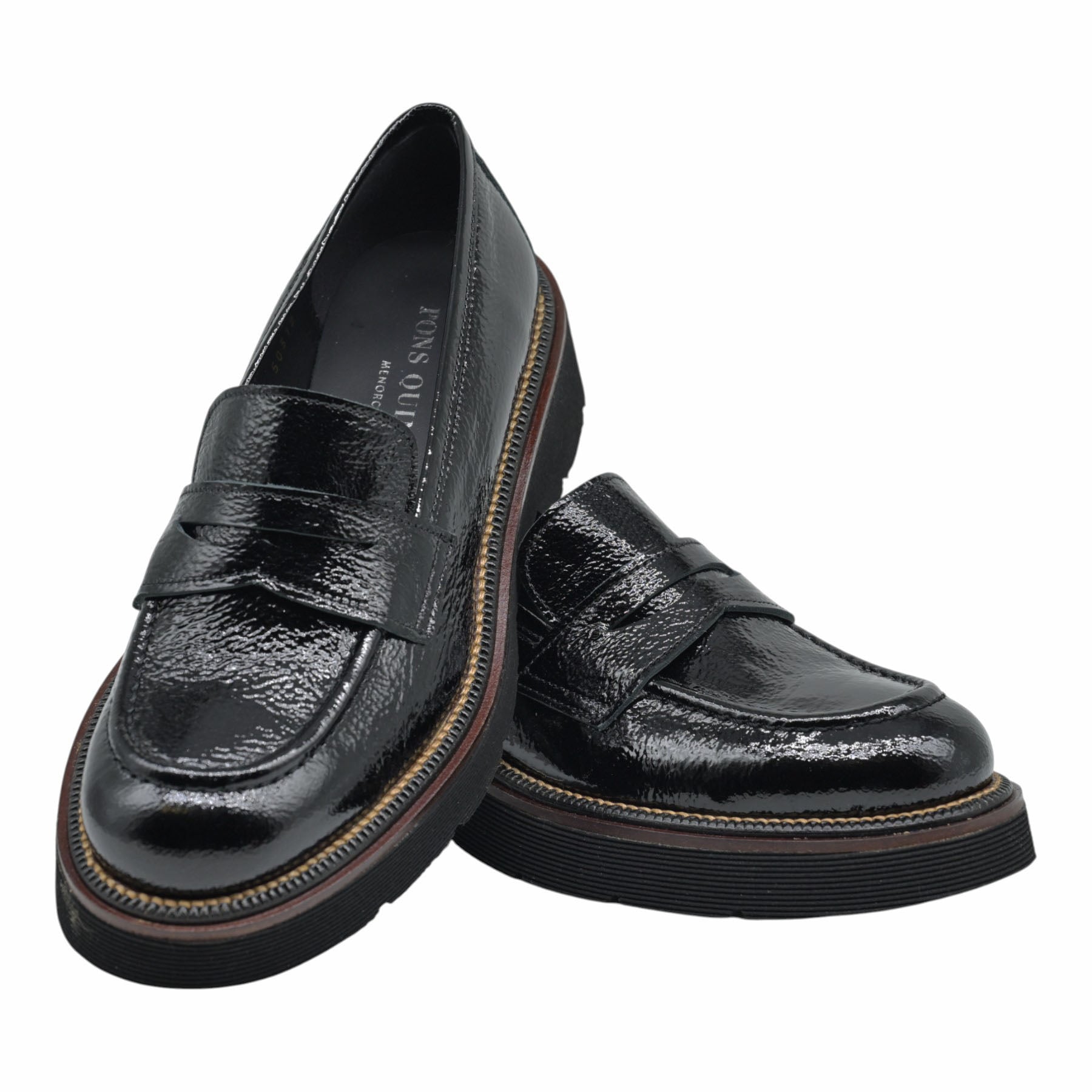 Pons Quintana 11676 Loafers Κλασικά - Μαύρο Λουστρίν