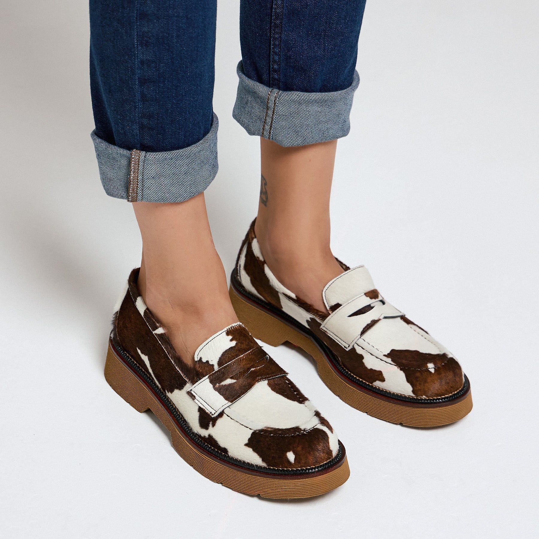 Pons Quintana 11676 Loafers Κλασικά - Εκρού με Καφέ