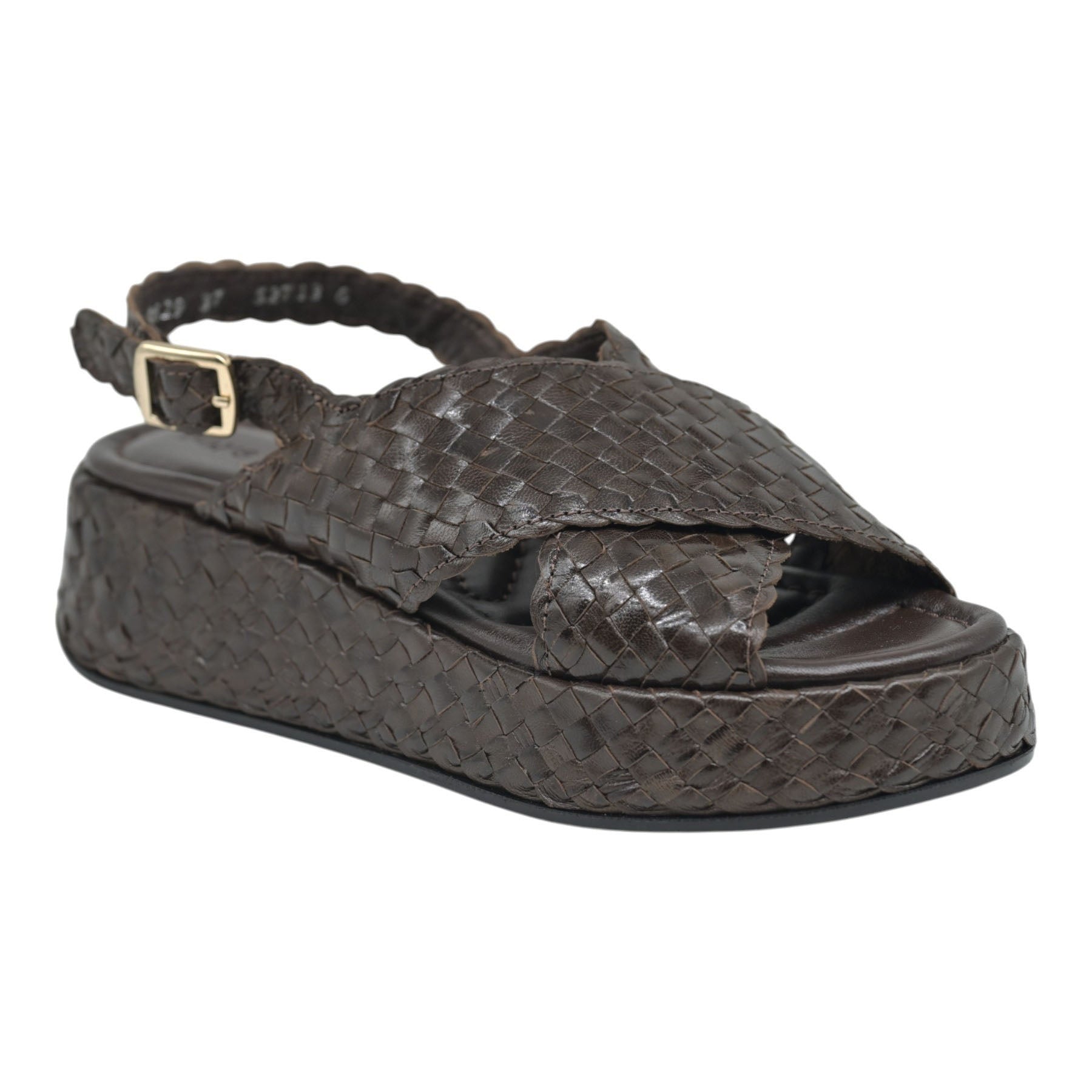 Pons Quintana 10829 Πλατφόρμες Slingback Χιαστί - Καφέ